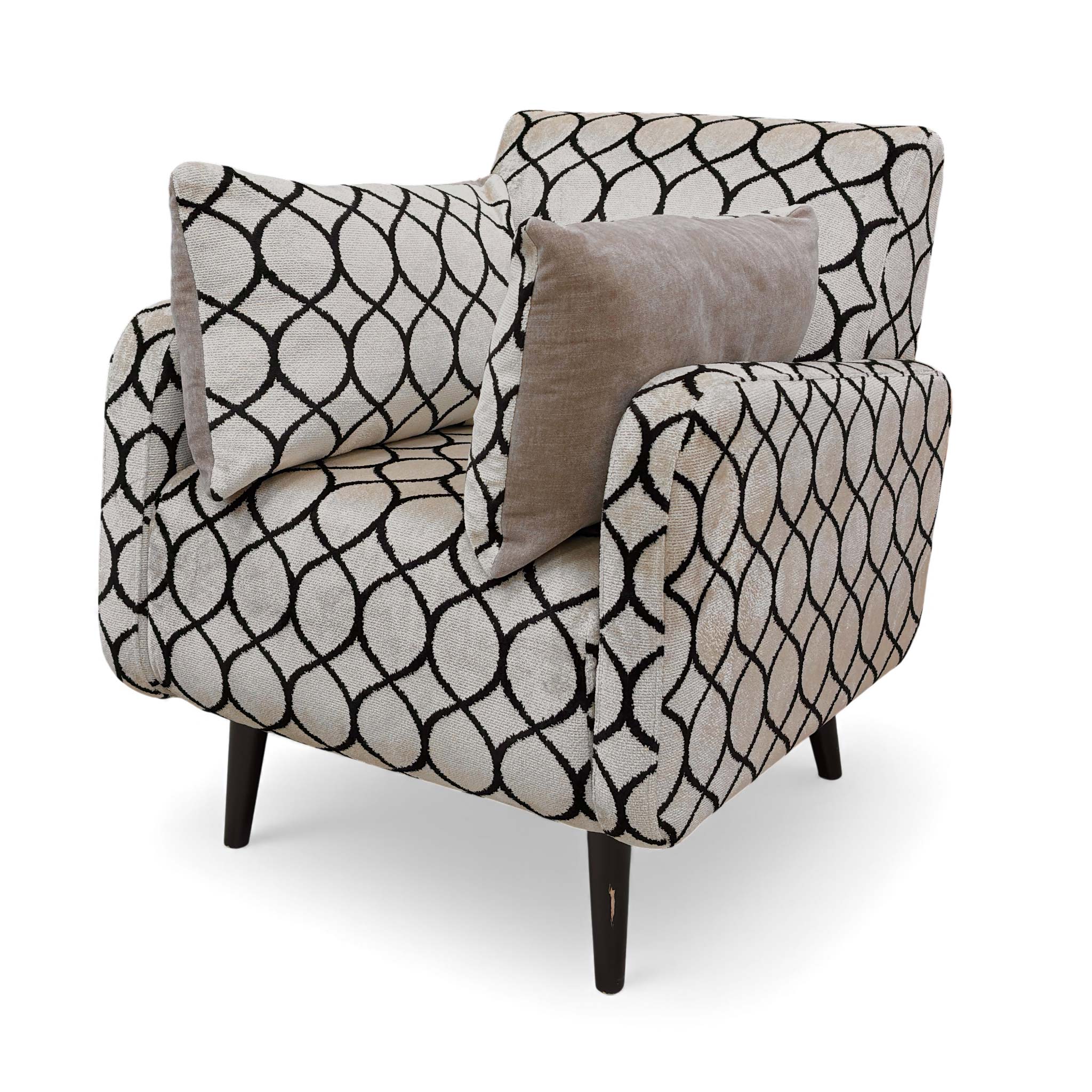 Alexander & James ’Sumptuous’ Natural Canto Fabric Accent Chair - Image 6