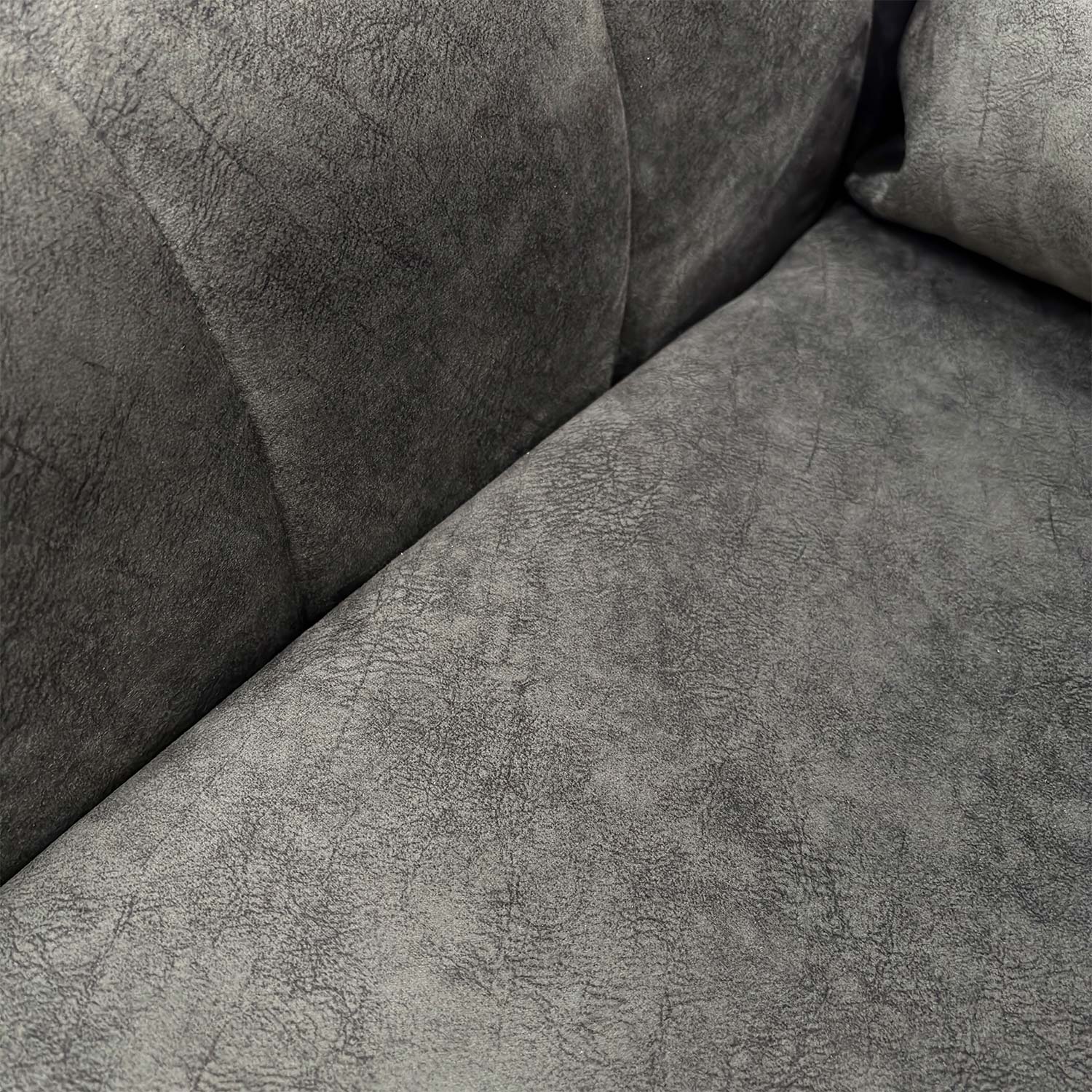 ‘Amara’ Charcoal Velvet Snuggle Chair - Image 5