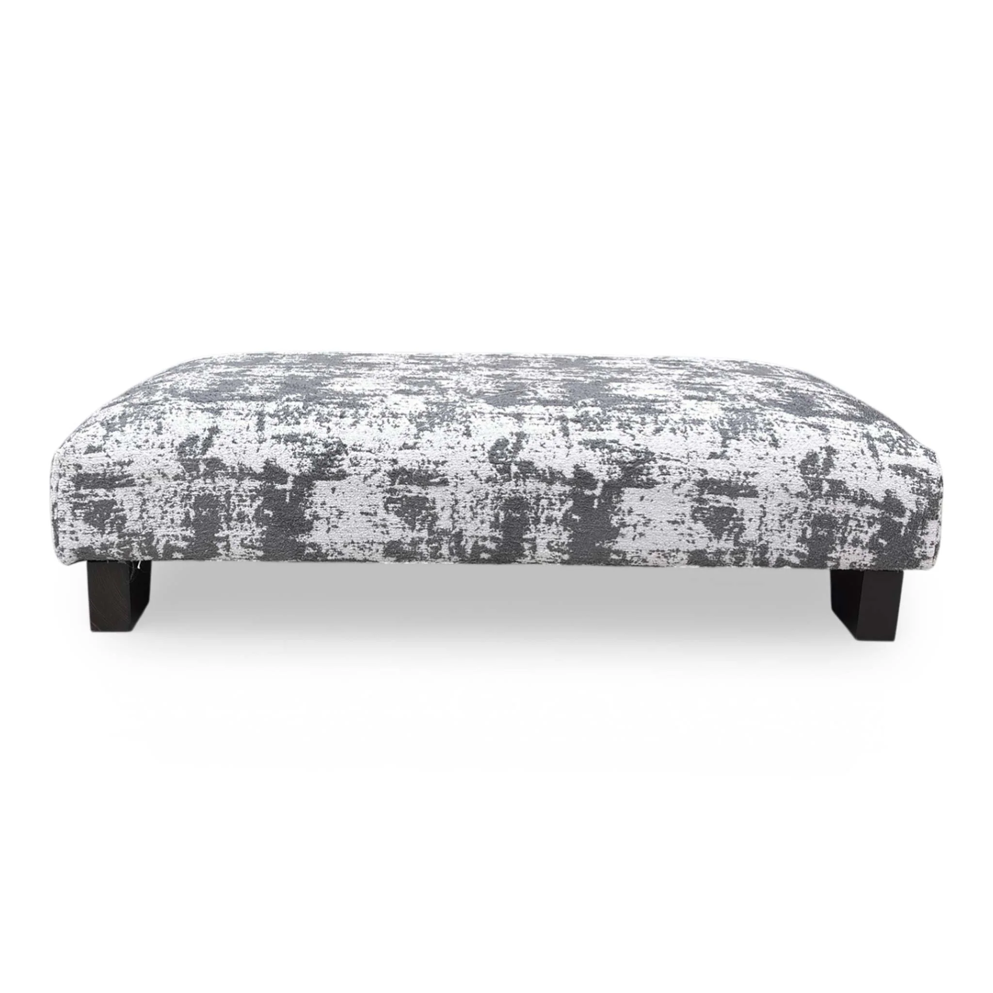 ‘Aura' Kai Grey Dw Ft Chenille Fabric Designer Footstool - Image 4