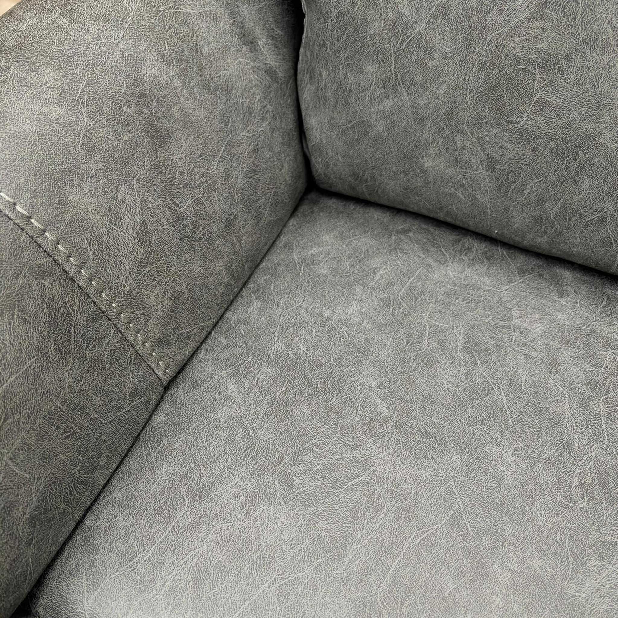‘Azzurri’ Grey Endurance Fabric Manual Recliner Armchair - Image 4