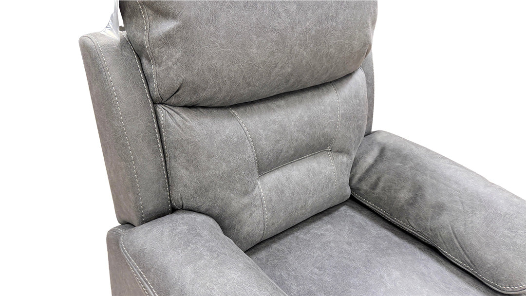 ‘Beaumont’ Grey Endurance Fabric Manual Recliner High Back Armchair - Image 4