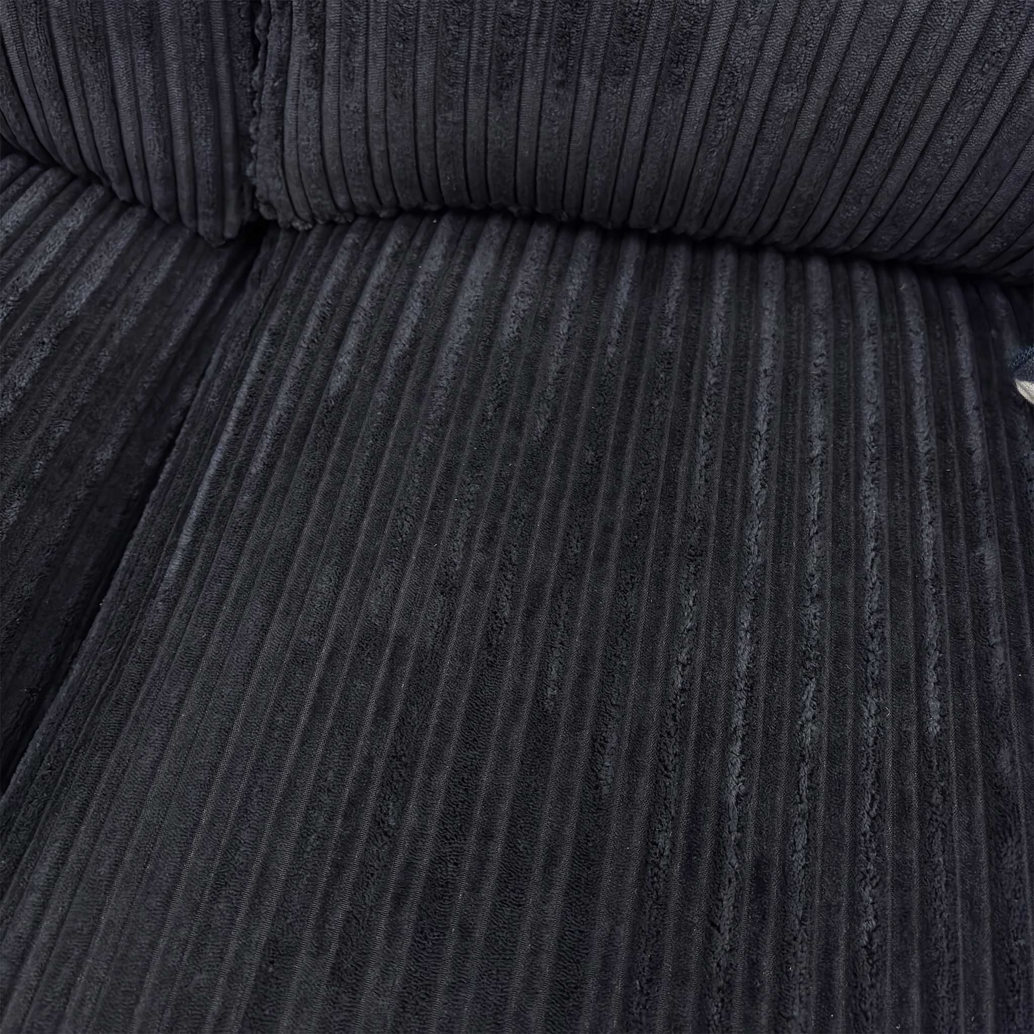 ‘Benji’ Black Marley Jumbo Chord 4 Seater Sofa - Image 5