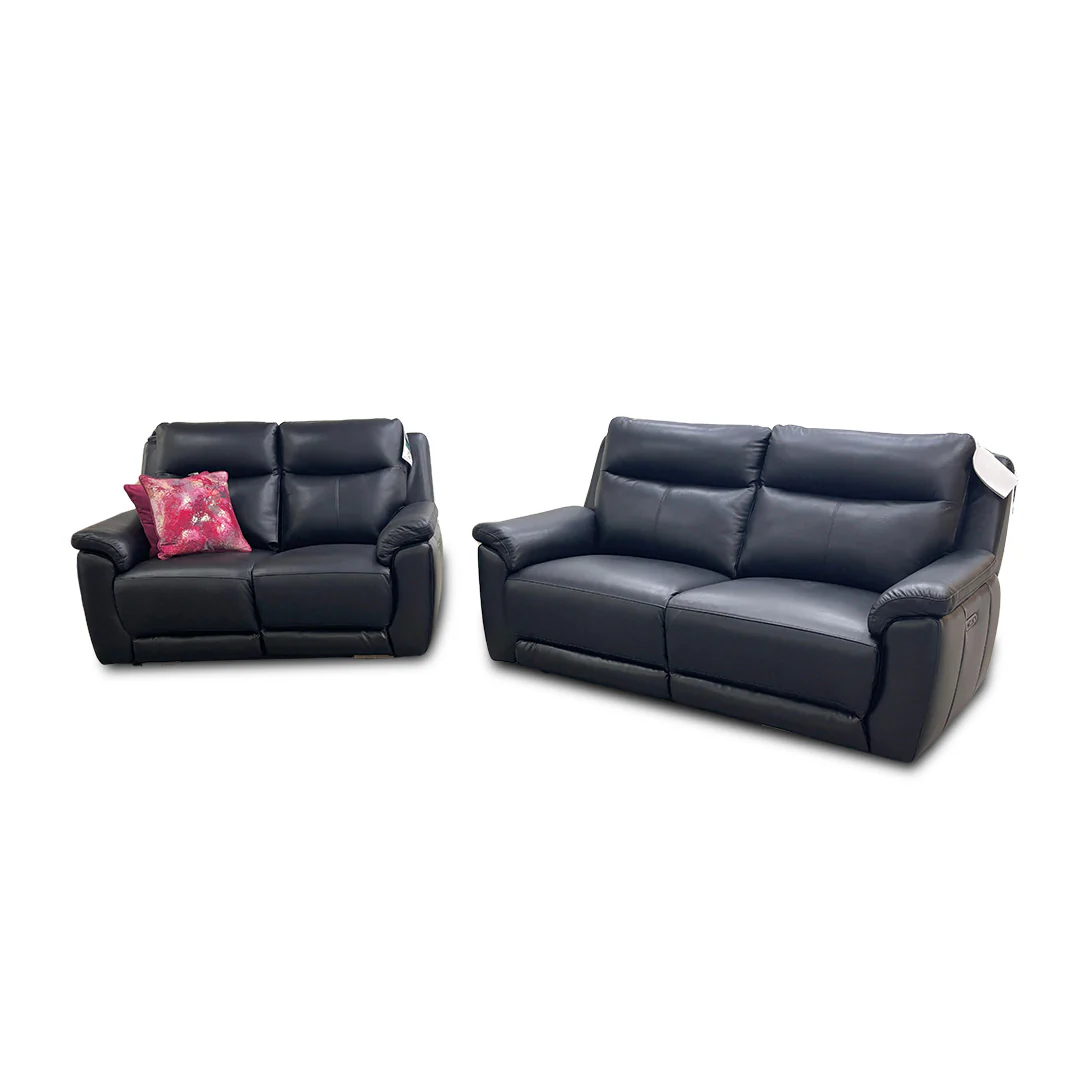 ‘Bobby’ Leather Cat-35/02 Black 3 + 2 Power Recliner Sofa Set - Image 8