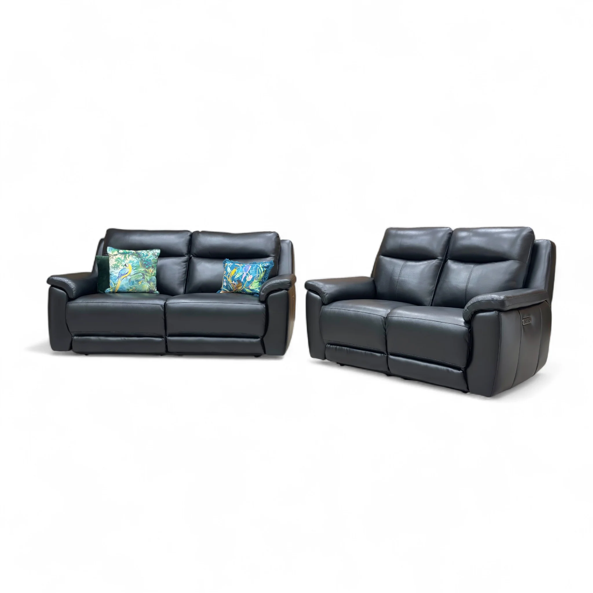 ‘Bobby’ Leather Cat-35/02 Black 3 + 2 Power Recliner Sofa Set - Image 9