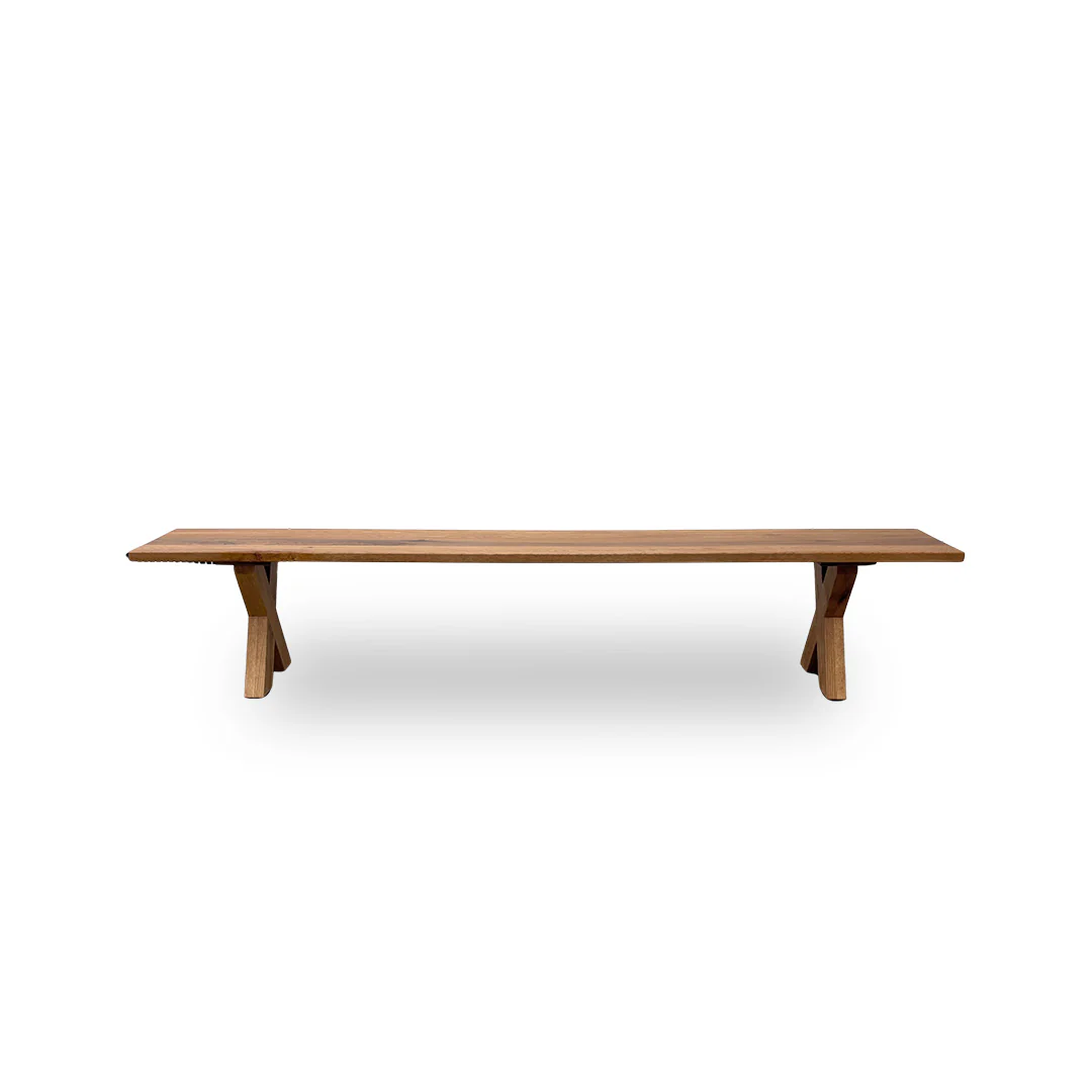 Bodahl 'Loki' 01 Oiled Solid Oak Dining Bench with Wooden X-Legs - Image 3