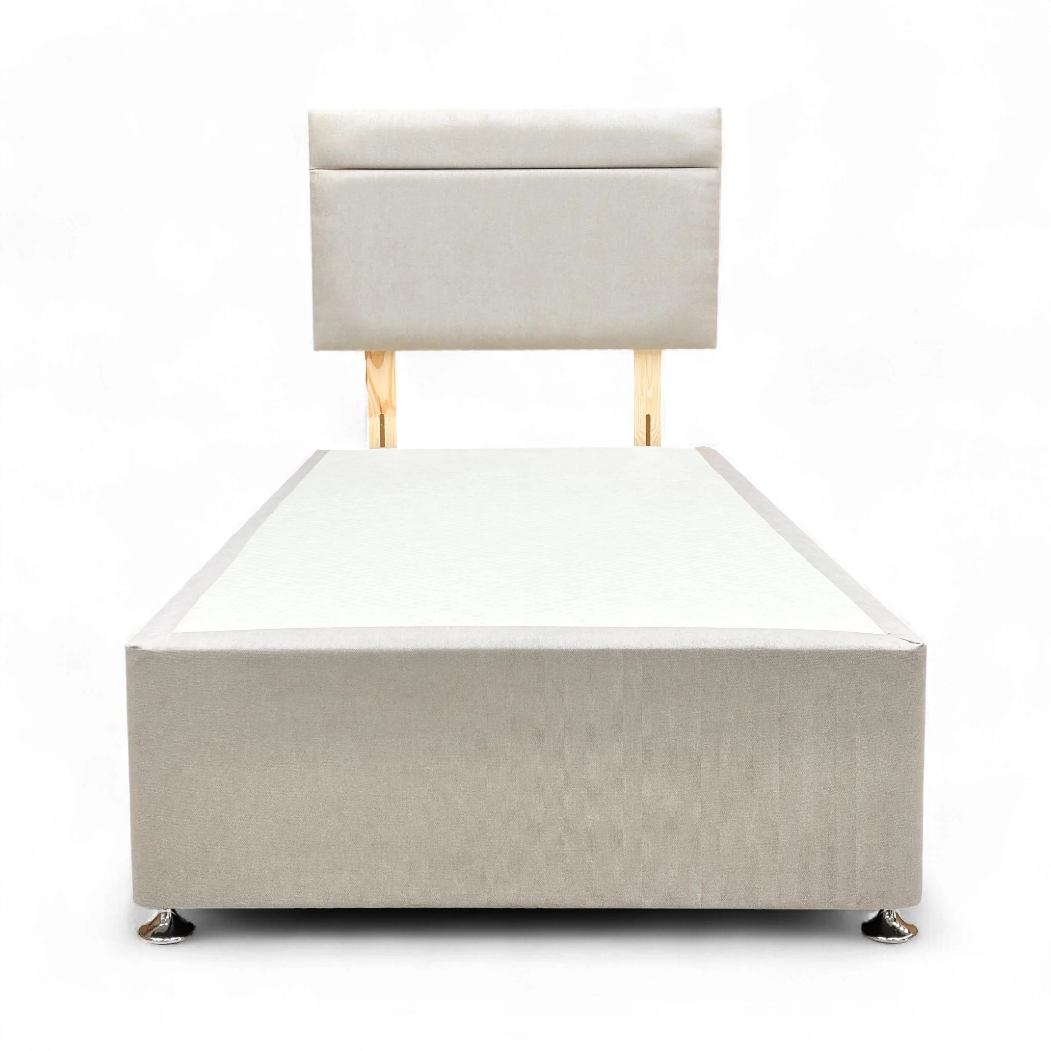‘Capella’ Venice Mink Fabric Headboard + Divan Base - Single - Image 4