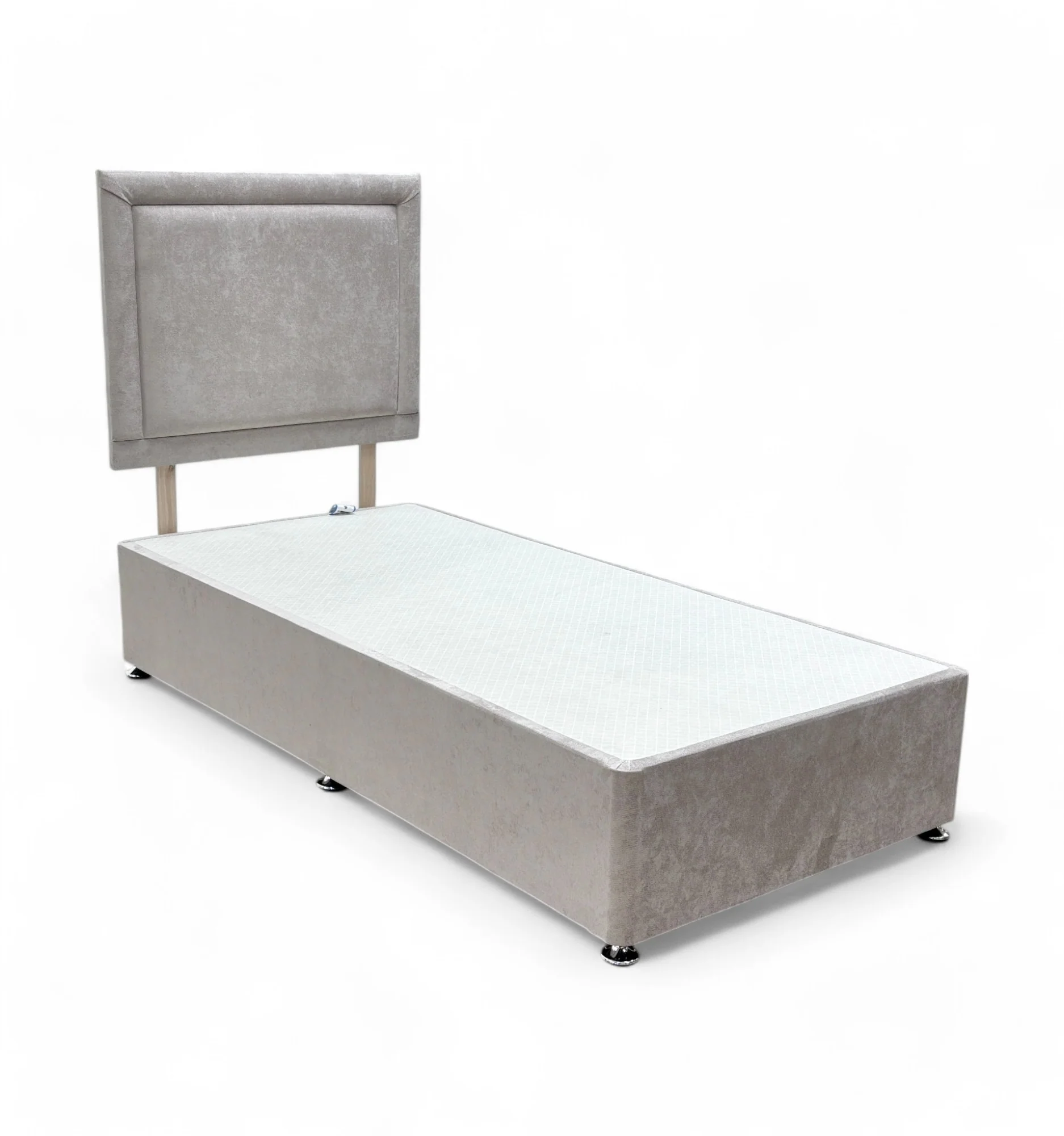 ‘Chaplin’ Verona Mushroom Fabric Single Bed - Image 4