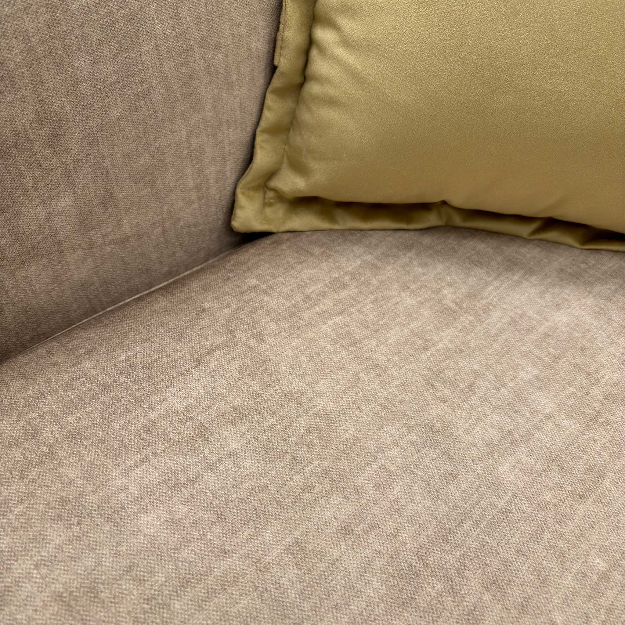 'Chelsea' Beige Vogue Velvet Formal Back 2 Seater Sofa - Image 5