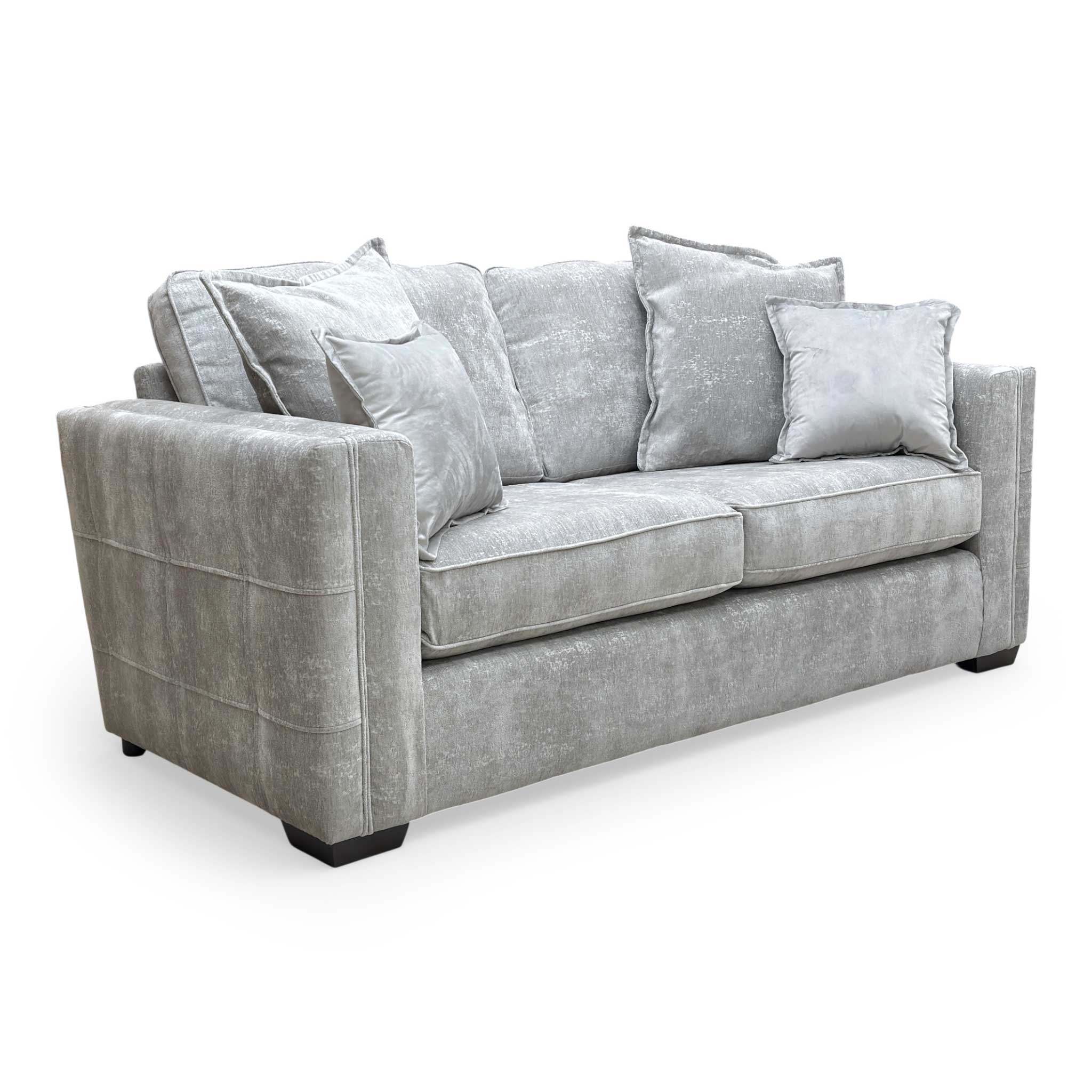 'Chelsea' Meridian Truffle Soft Weave Fabric Formal Back 3 Seater Sofa