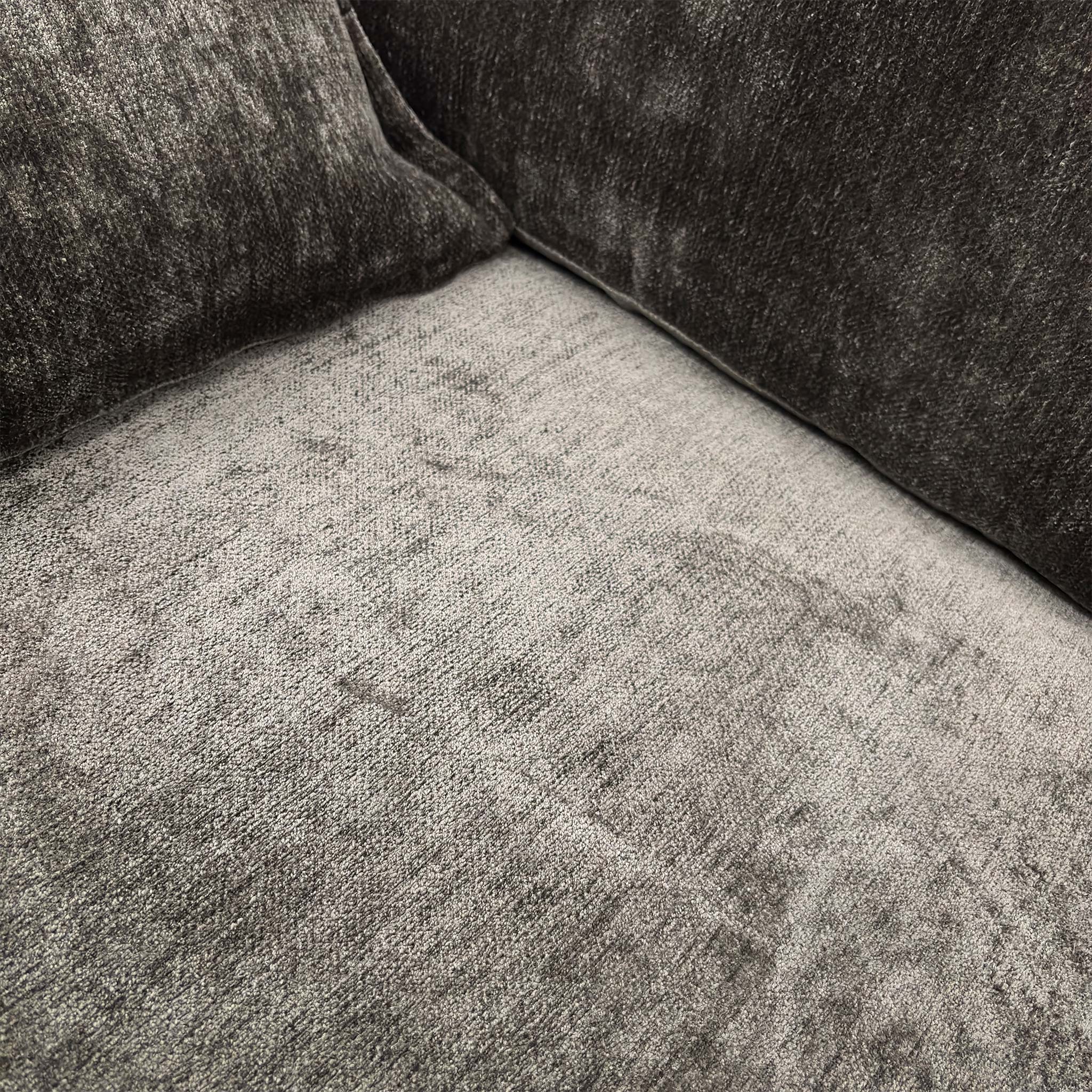 ‘Chelsea’ Moleskin Brown Chenille Fabric Large Left Hand Facing Open End Chaise Corner Sofa - Image 5