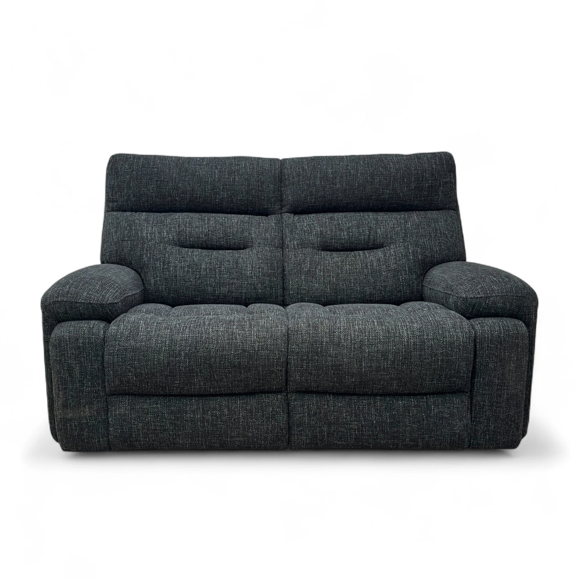 ‘Cinemax’ Hf-0102 Halifax Black Mica Woven Fabric 2 Seater Sofa - Image 3