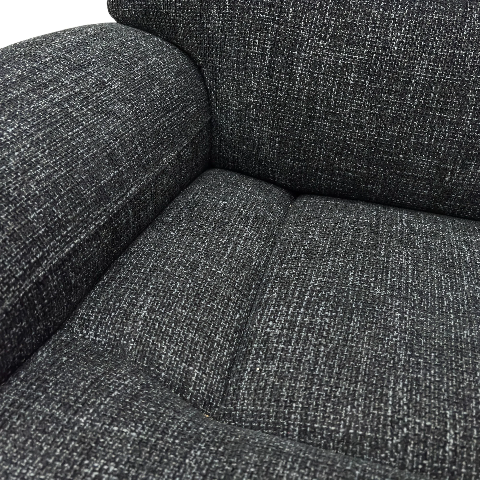 ‘Cinemax’ Hf-0102 Halifax Black Mica Woven Fabric 2 Seater Sofa - Image 4