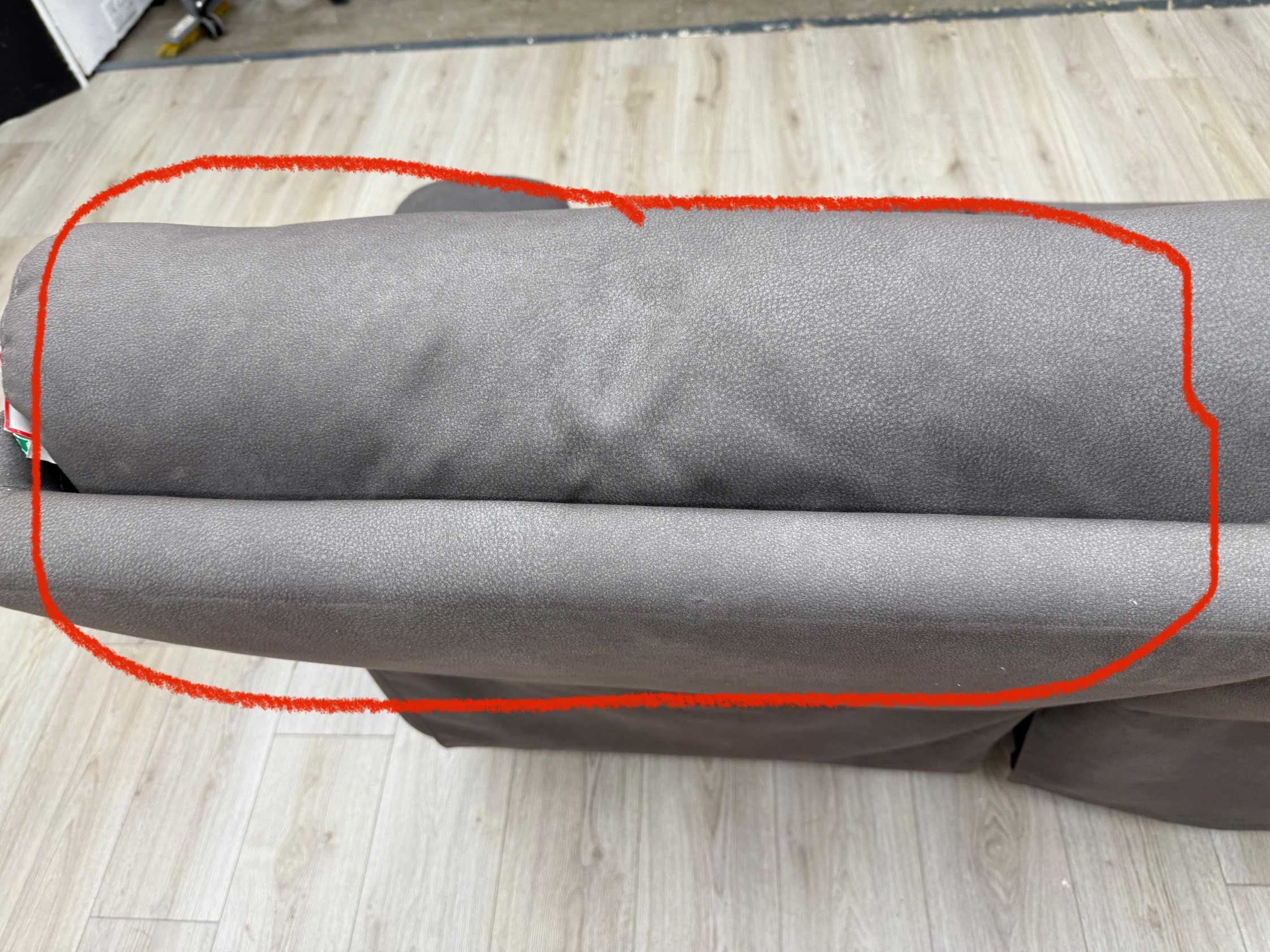 ‘Cinemax’ Nappa Grey Velvet 2 Seater Power Recliner Sofa - Image 12