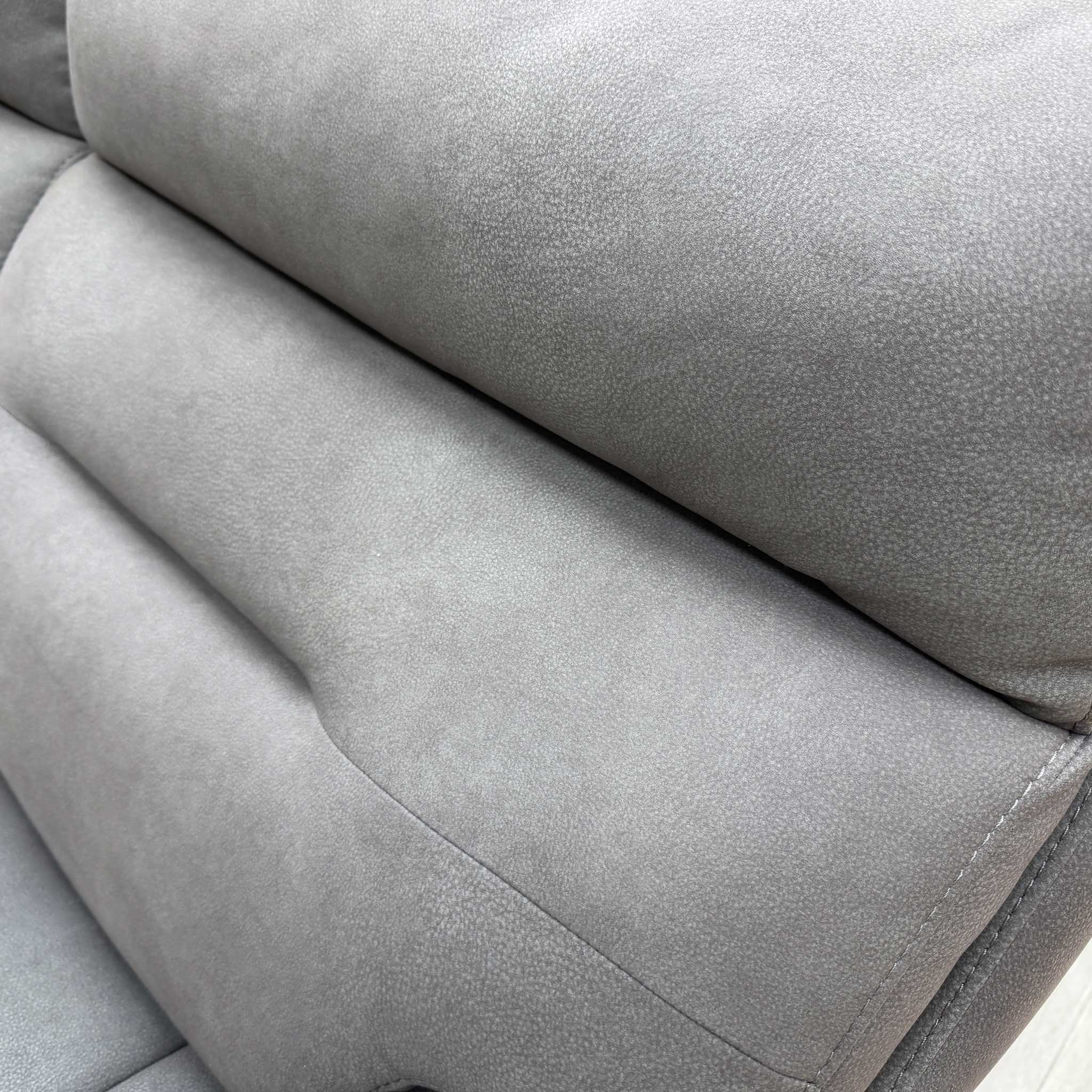 ‘Cinemax’ Nappa Grey Velvet 2 Seater Power Recliner Sofa - Image 6