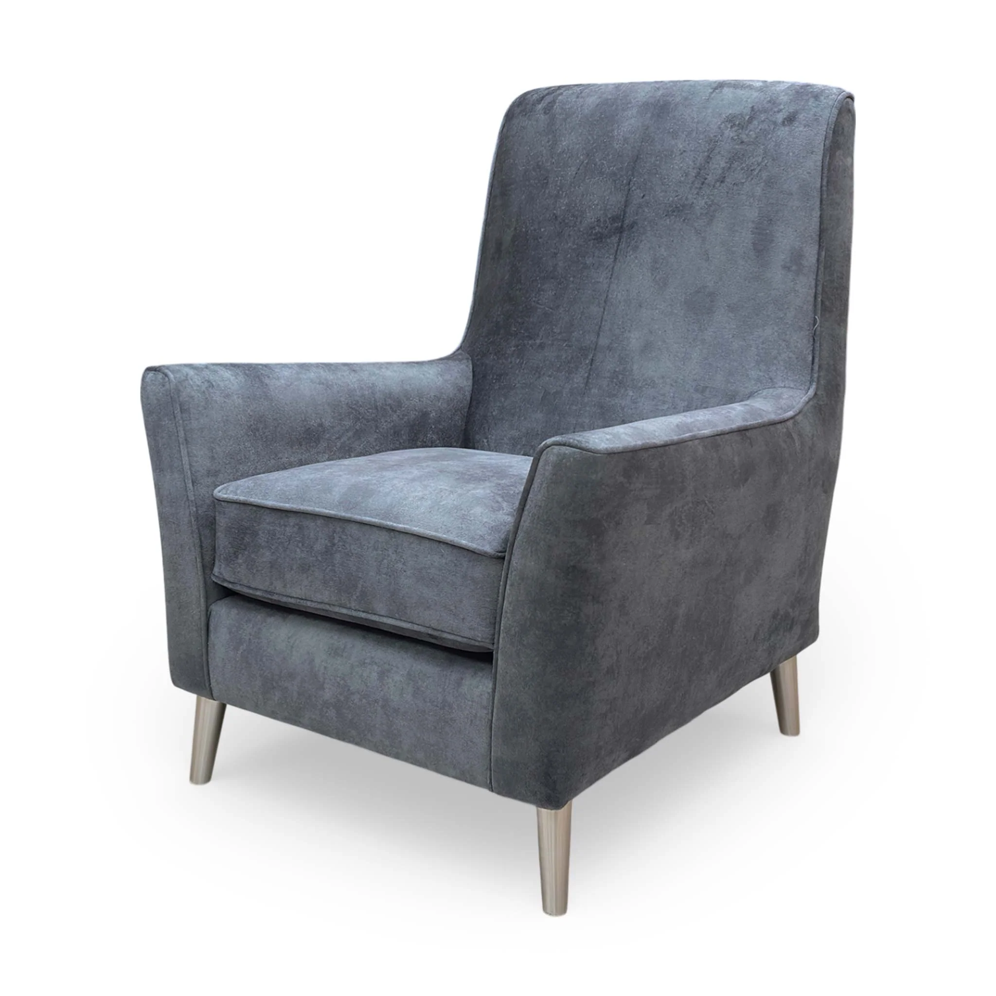 ‘Collins’ Granite Grey Infinity Velvet Accent Chair - Image 8