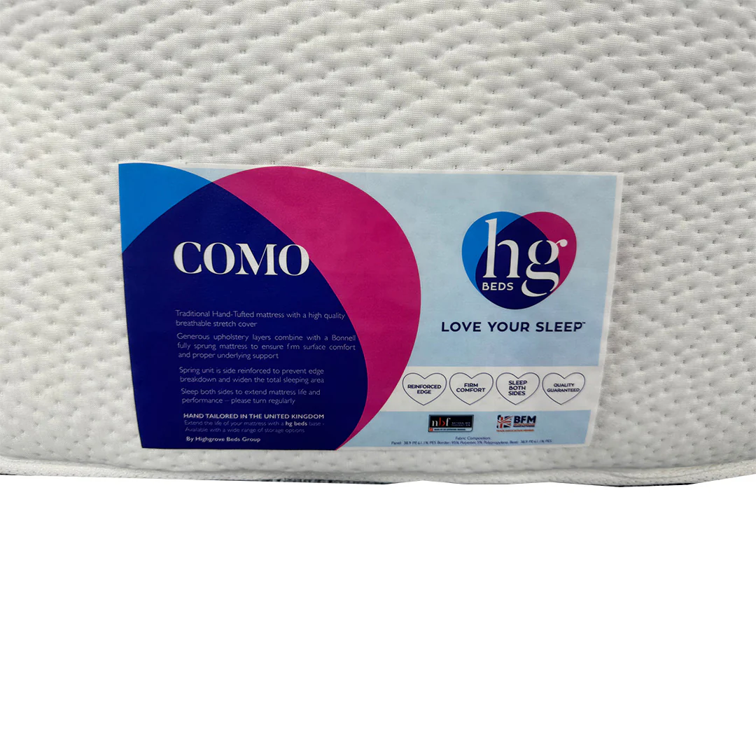 'Como' Ortho Fully Pocket Sprung Firm Double Sided Mattress - Single - Image 4