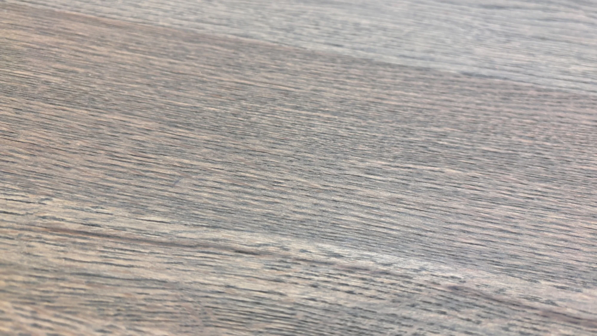 Compact 'Terra' Vintage Grey Oak Raw Edge Dining Table with U-Shaped Legs - Image 4