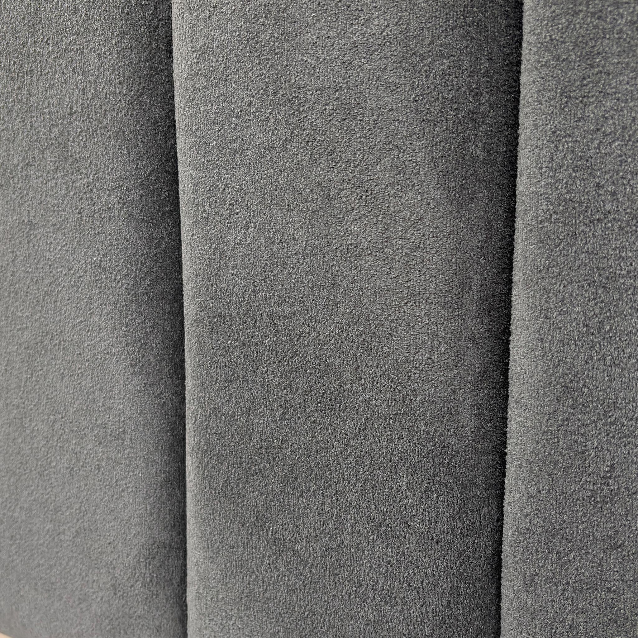 ‘Cygnus’ Milan Thunder Velvet Headboard + 2 Draw Divan Base - Single - Image 5
