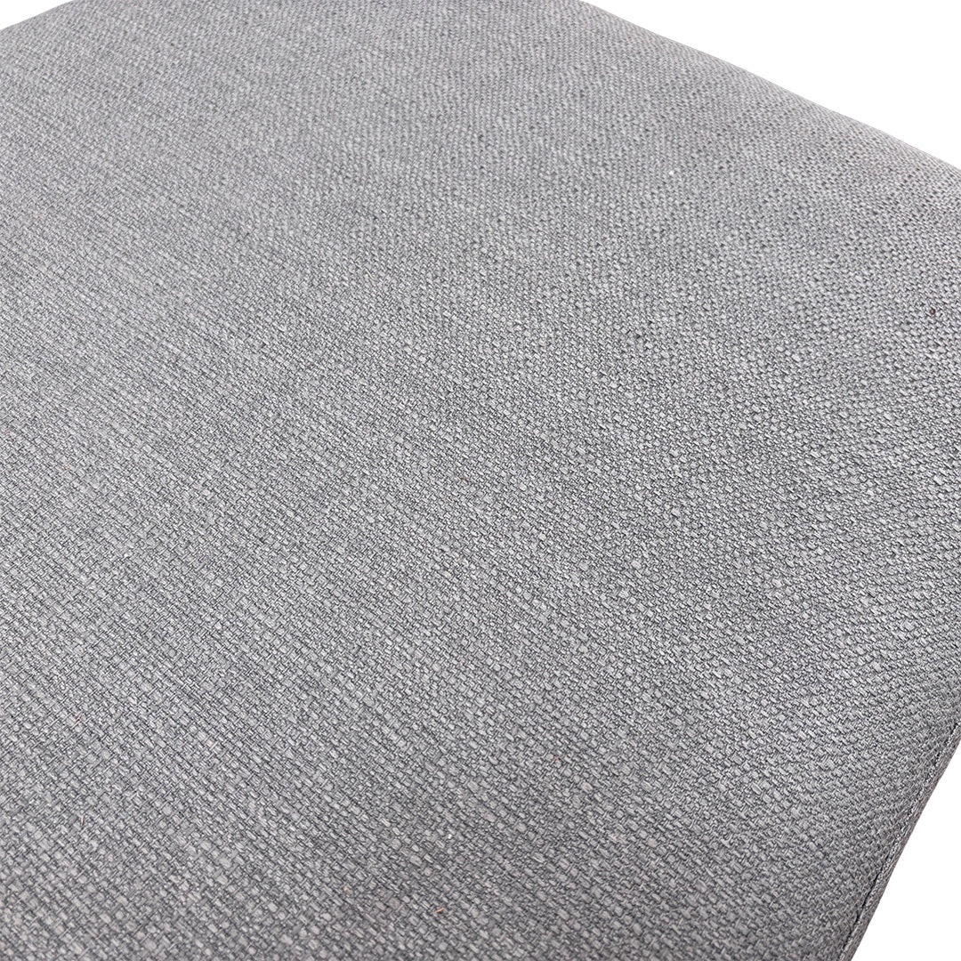 ‘Darcy’ Grey Combination Fabric Storage Footstool - Image 7