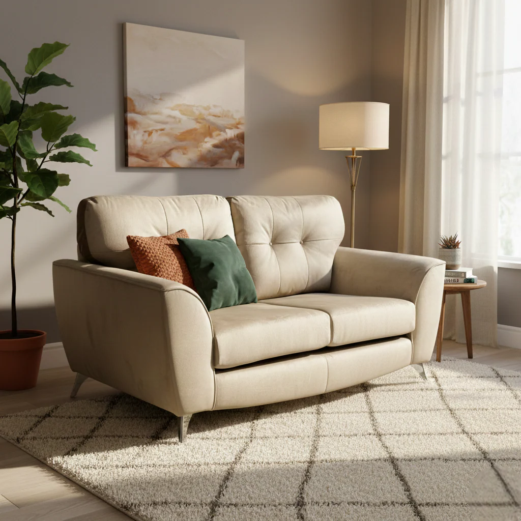 'Dawson' Mink Dawson Velvet 2 Seater Sofa - Image 2