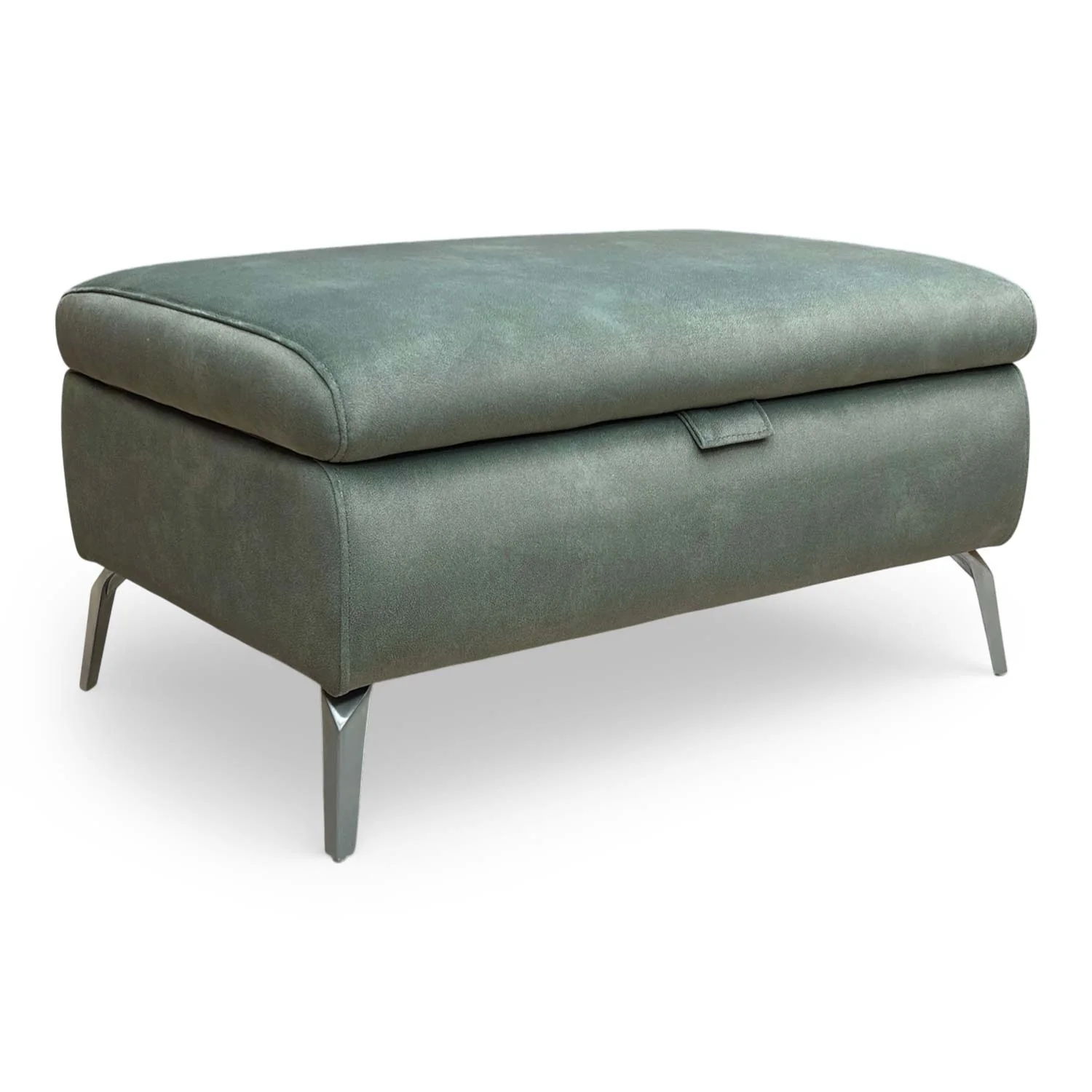 ‘Daytona’ Dexter Fern 43514 Velvet Storage Footstool