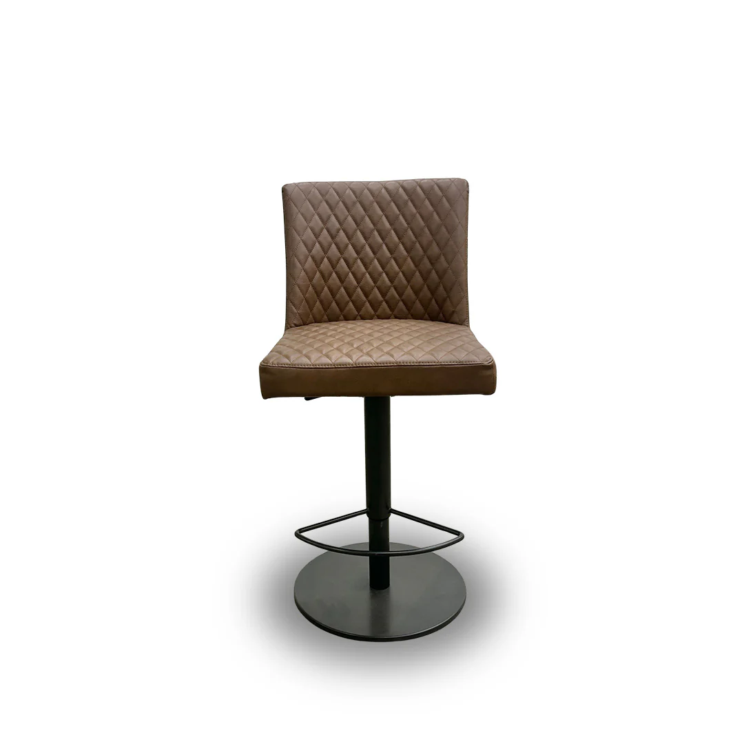 ‘Earth’ Tan Faux Leather Swivel Bar Stool - Image 3