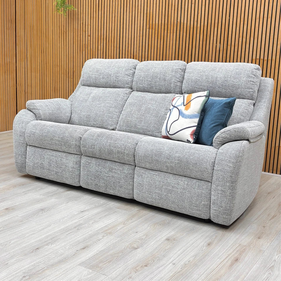 G Plan ‘Kingsbury' B102 Shore Oatmeal Woven Fabric 3 Seater Sofa - Image 3