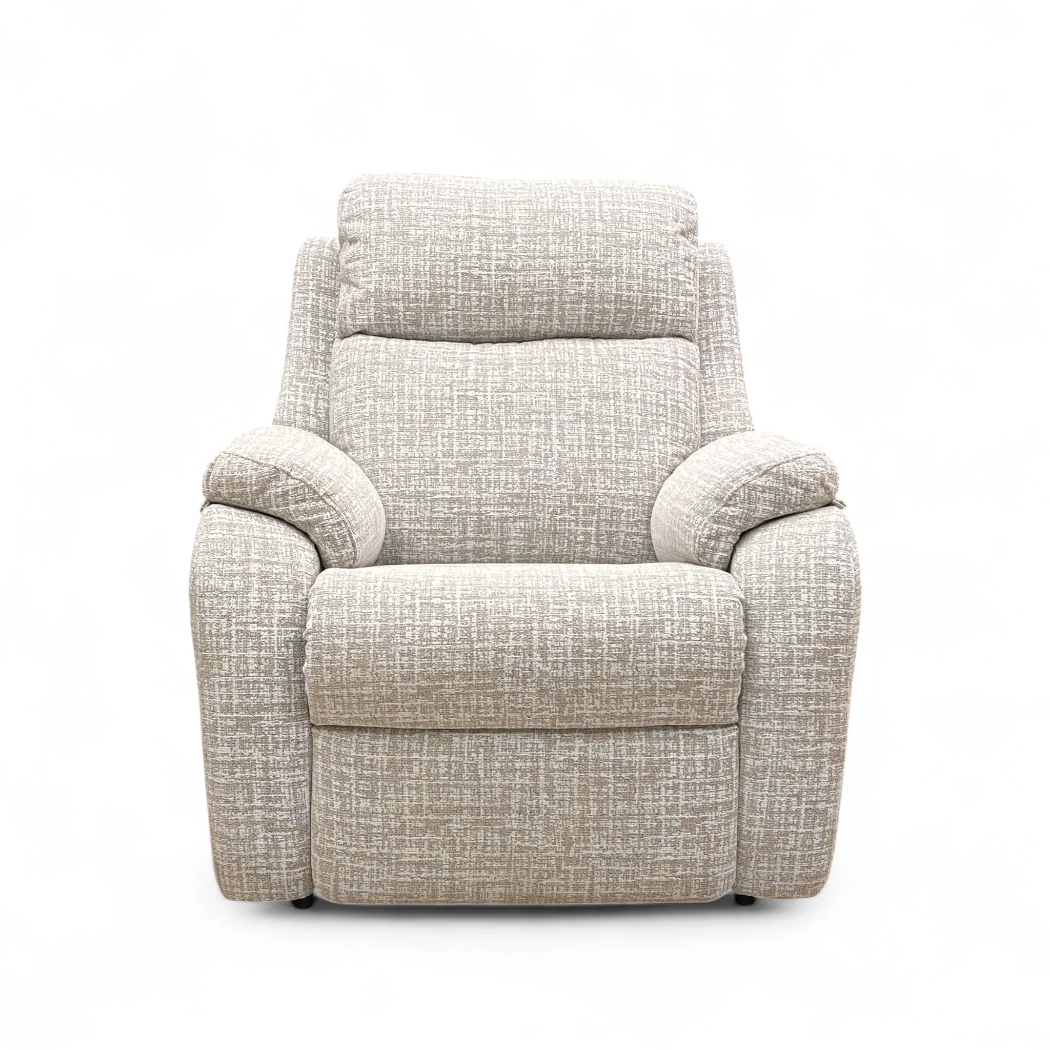 G Plan ‘Kingsbury’ B102 Shore Oatmeal Woven Fabric Power Recliner Armchair - Image 4