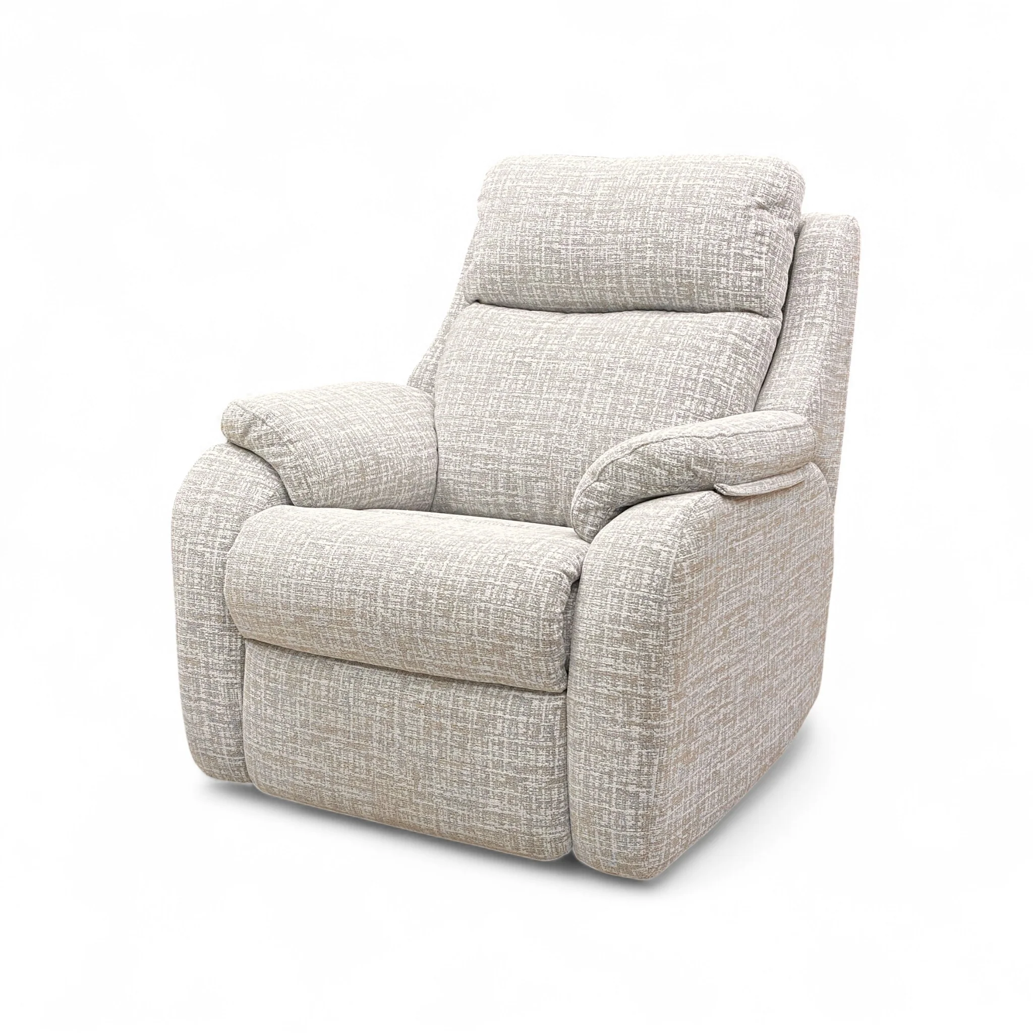 G Plan ‘Kingsbury’ B102 Shore Oatmeal Woven Fabric Power Recliner Armchair - Image 8
