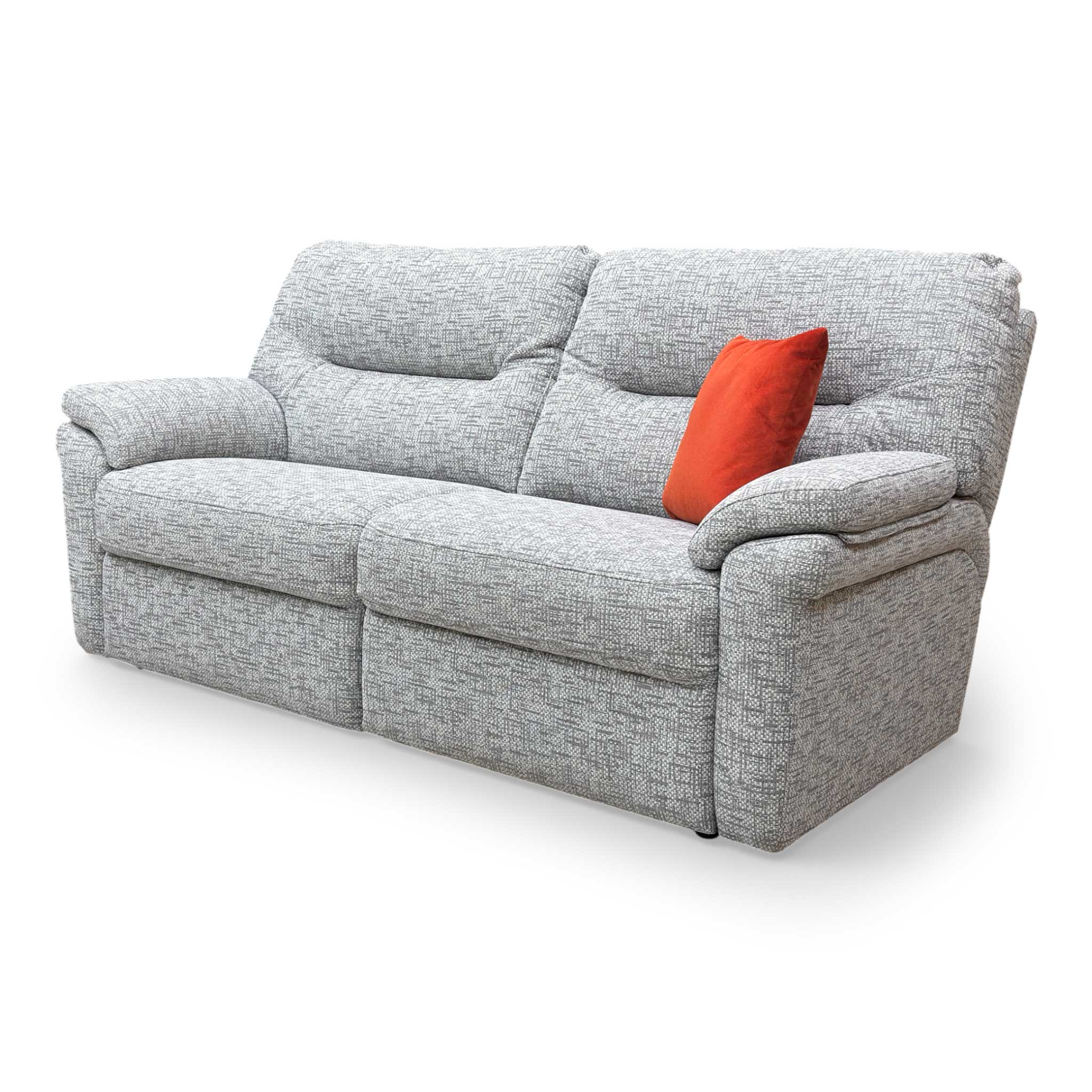 G Plan ‘Seattle’ B030 Remco Light Grey Woven Fabric 3 Seater Sofa - Image 6