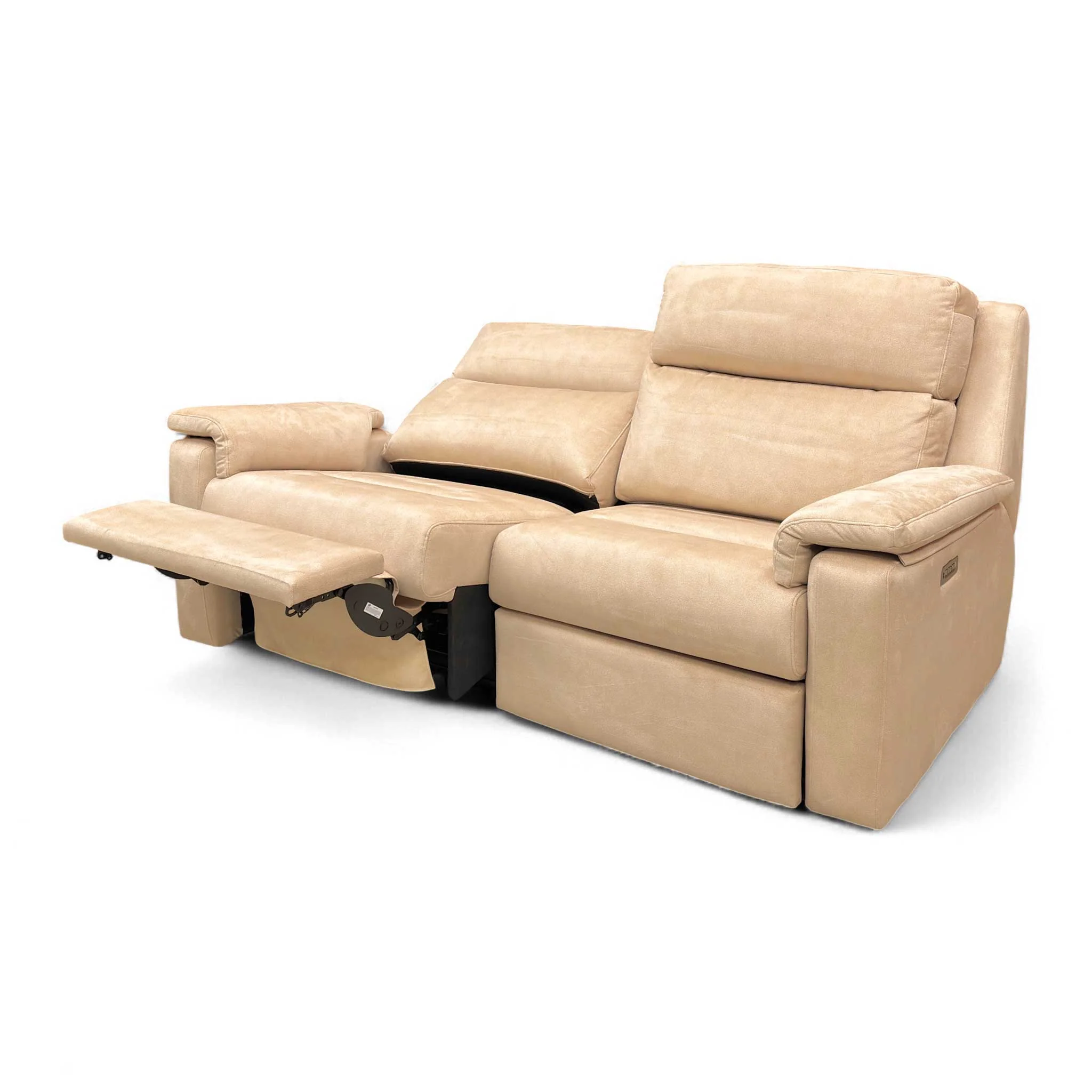 G Plan ‘Thornbury’ A122 Stingray Linen Cream Velvet 3 Seater Power Recliner Sofa with Power Headrests and Power Lumbar - Image 7
