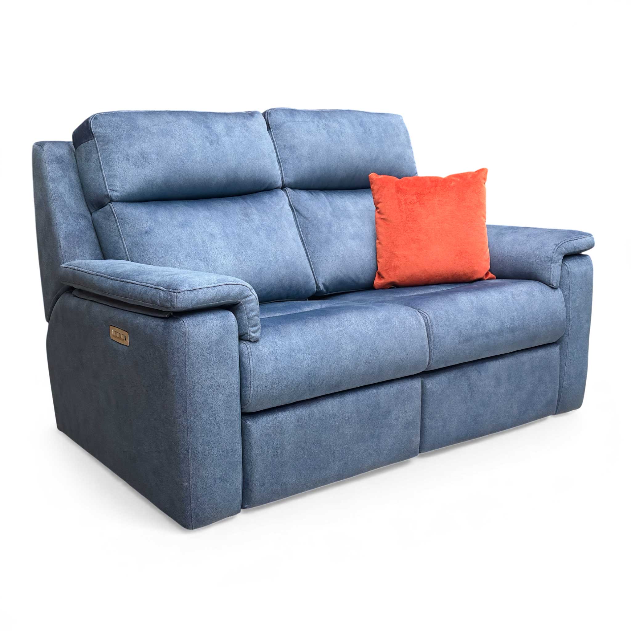 G Plan 'Thornbury' A125 Stingray Indigo Velvet 2 Seater Power Recliner Sofa with Power Headrests and Power Lumbar - Image 7