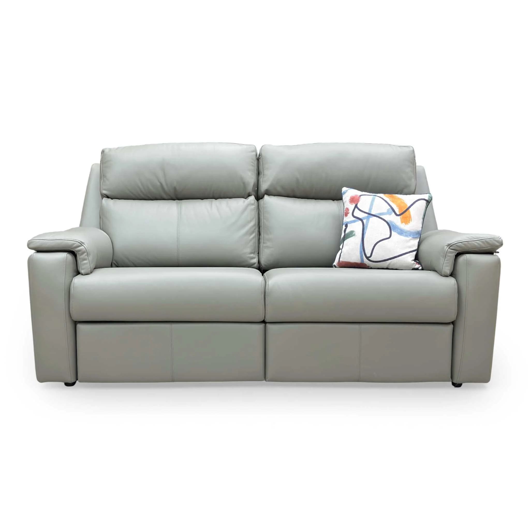 G Plan ‘Thornbury’ L858 Cambridge Olive Leather 3 Seater Sofa - Image 4