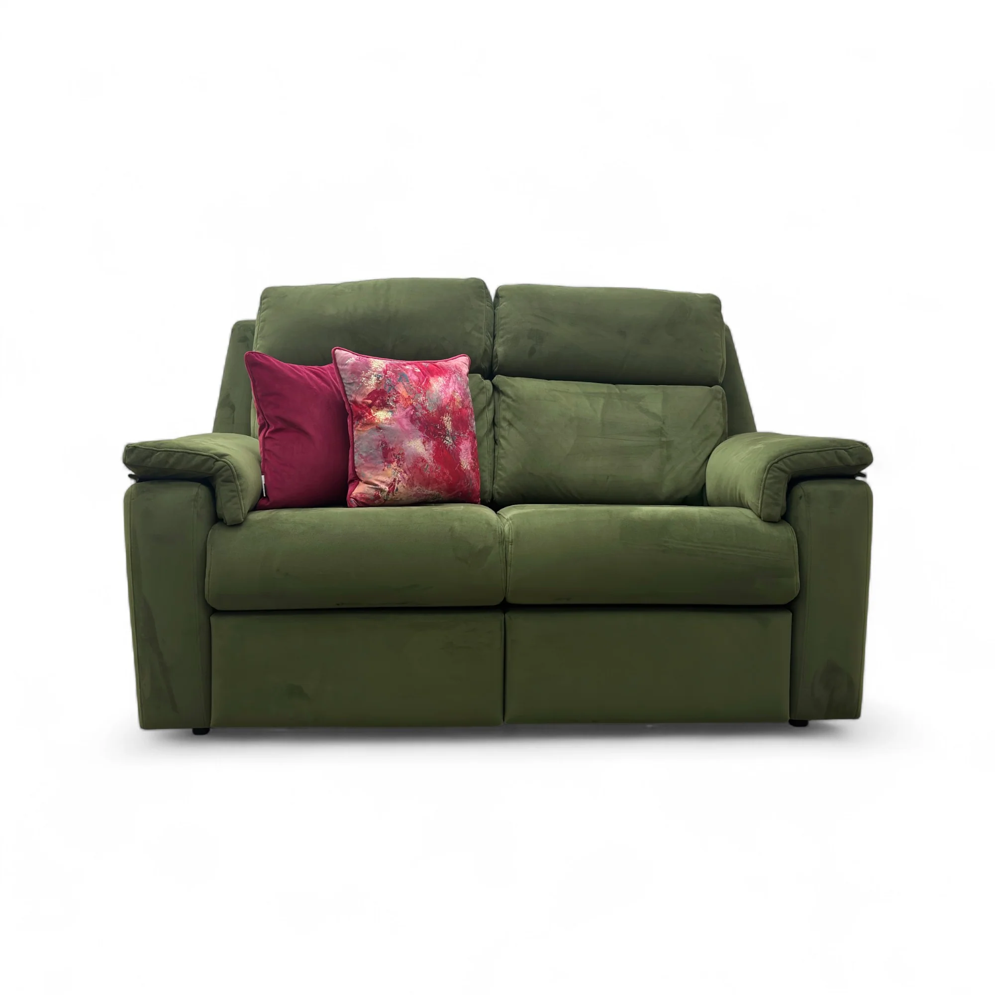G Plan ‘Thornbury’ Plush Vine Green 2 Seater Velvet Sofa - Image 3
