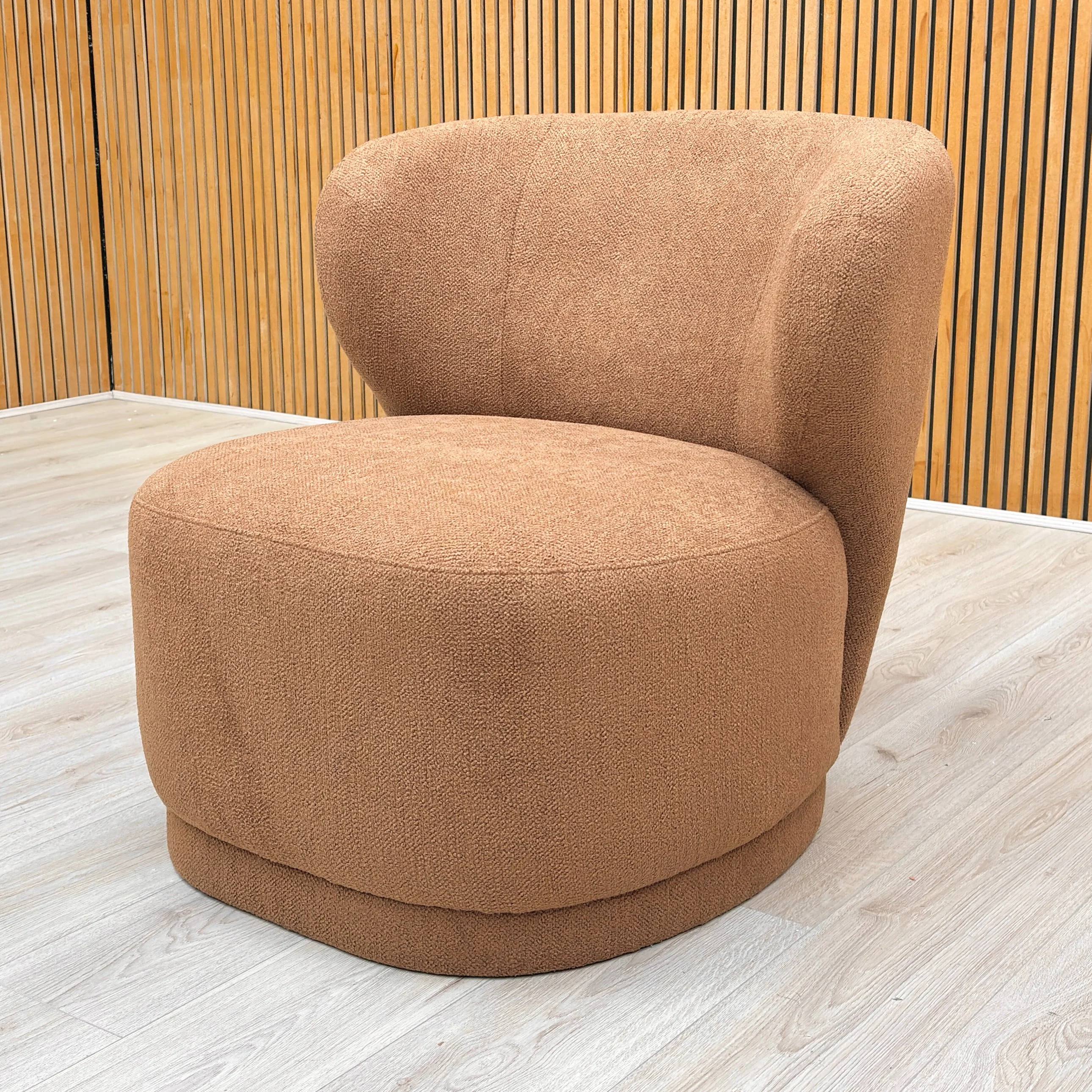 ‘Knox’ Ginger Woven Fabric Accent Chair - Image 3