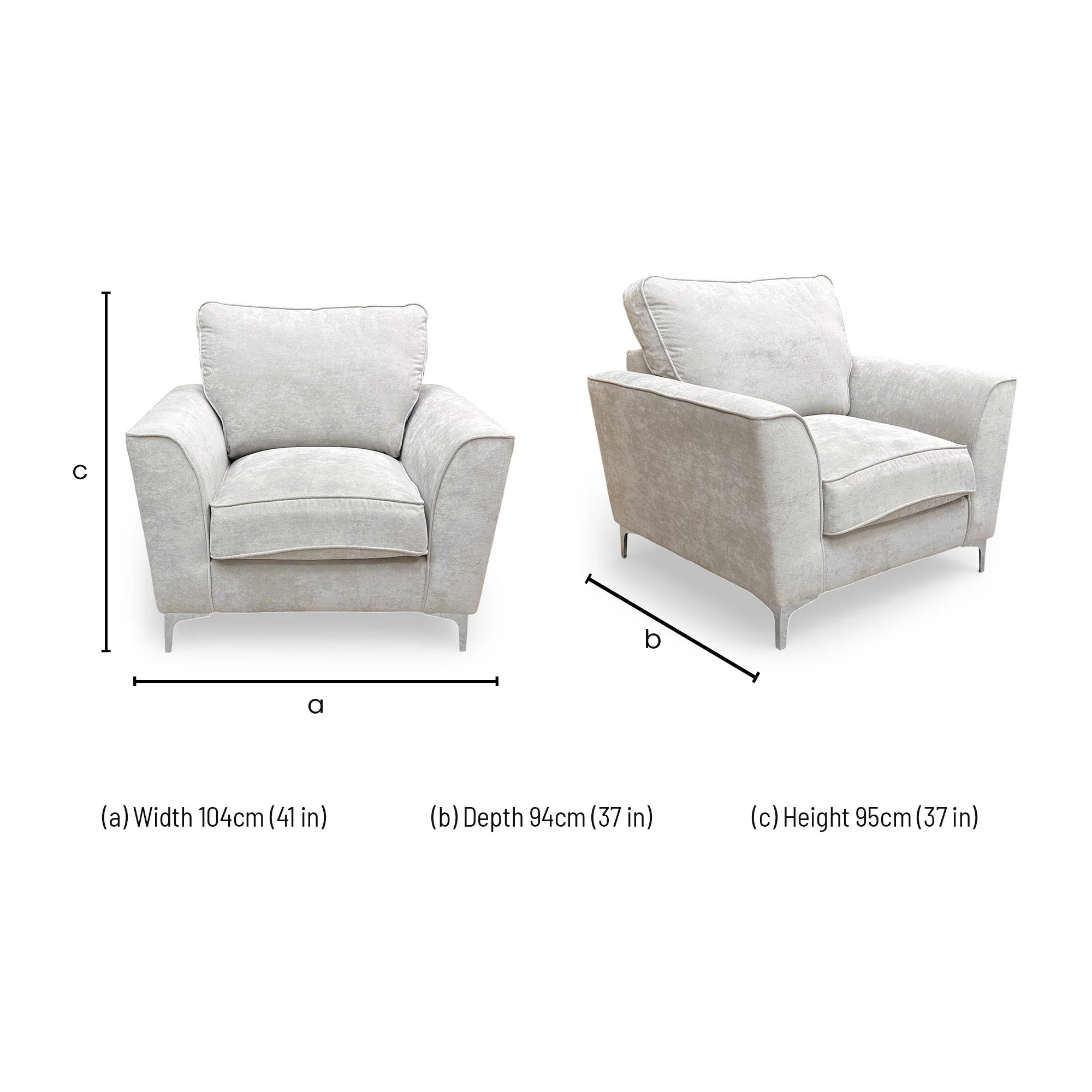 ‘Legend’ Kingston Silver Fabric Classic Back Armchair - Image 7