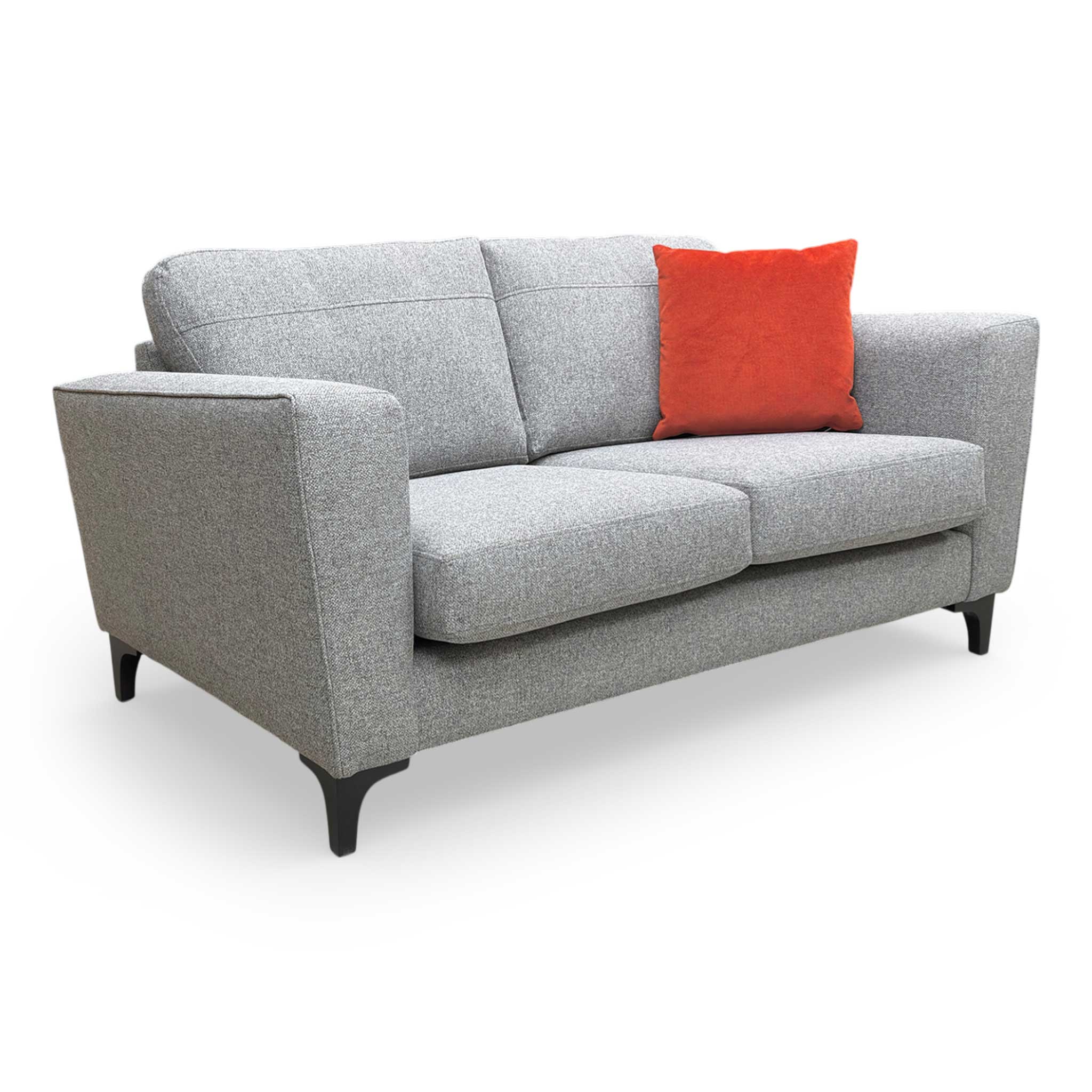 ‘Lille’ Ashley Silver Fabric Formal Back 2 Seater Sofa