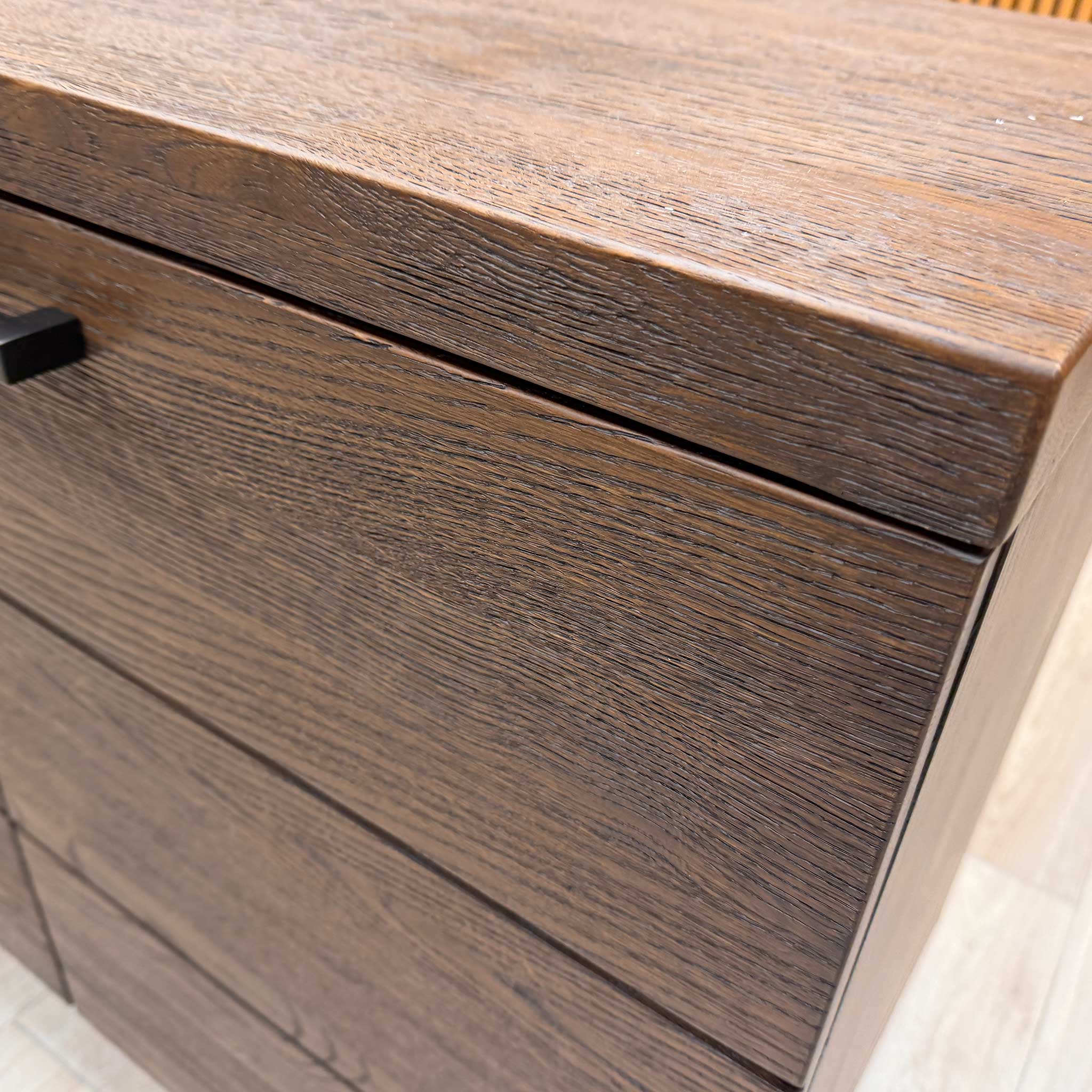 'Mars' Dark Oak Solid Oak Large 3 Door Sideboard - Image 5