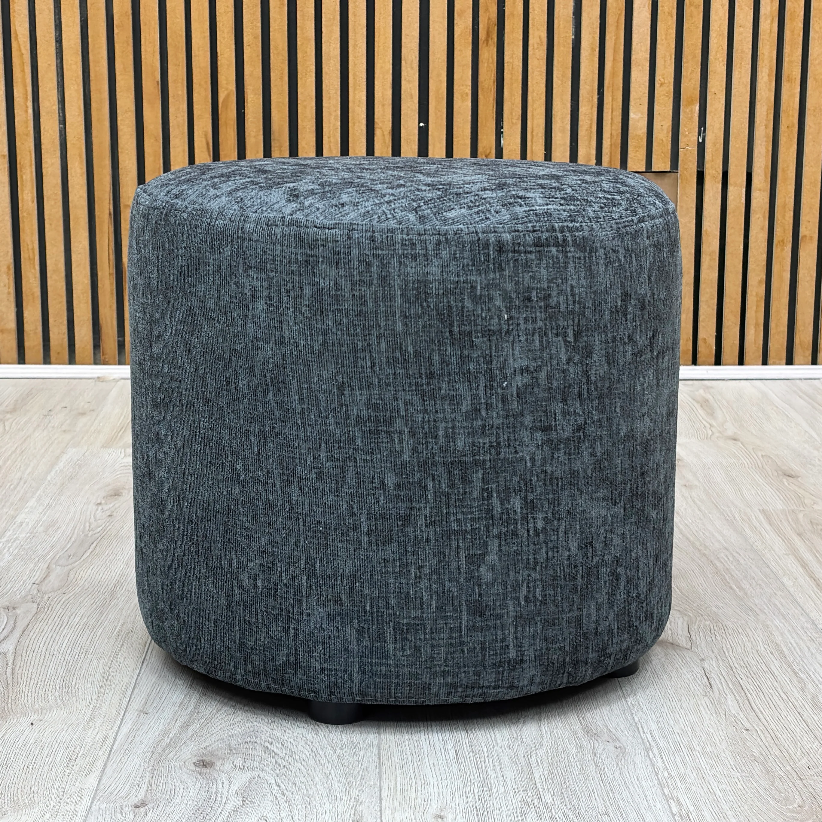'Oslo’ Charcoal Fabric Footstool - Image 3