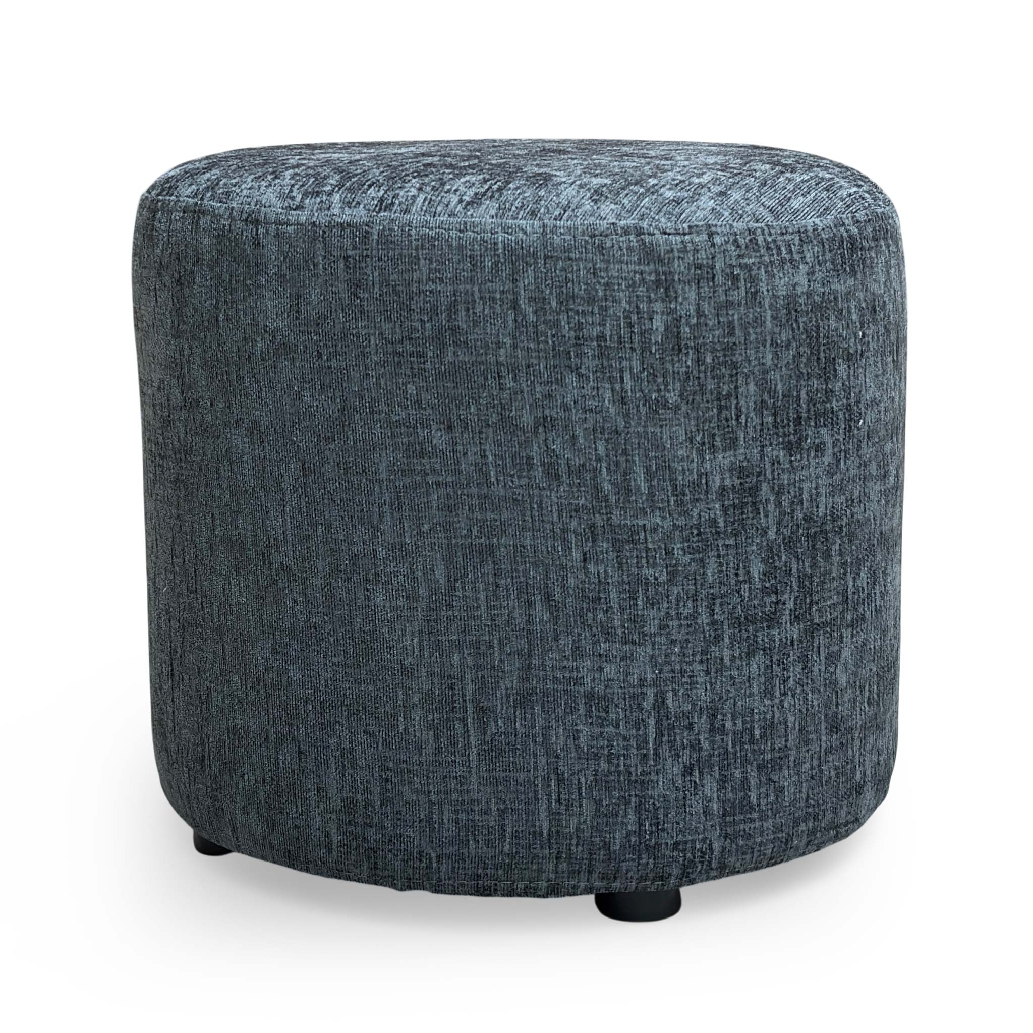 'Oslo’ Charcoal Fabric Footstool - Image 4