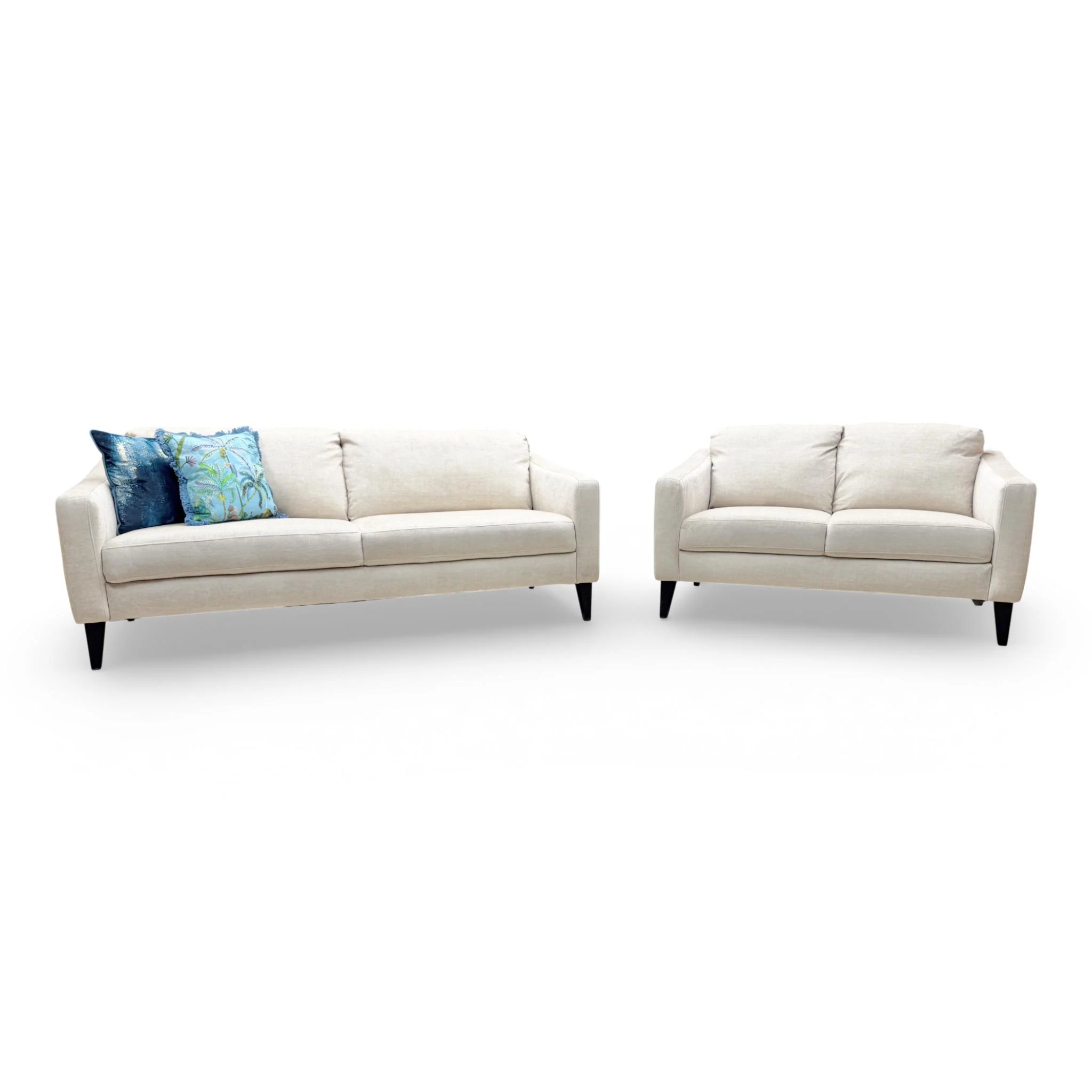 'Oslo' Vogue Cream Velvet 3 + 2 Seater Sofa Set - Image 4