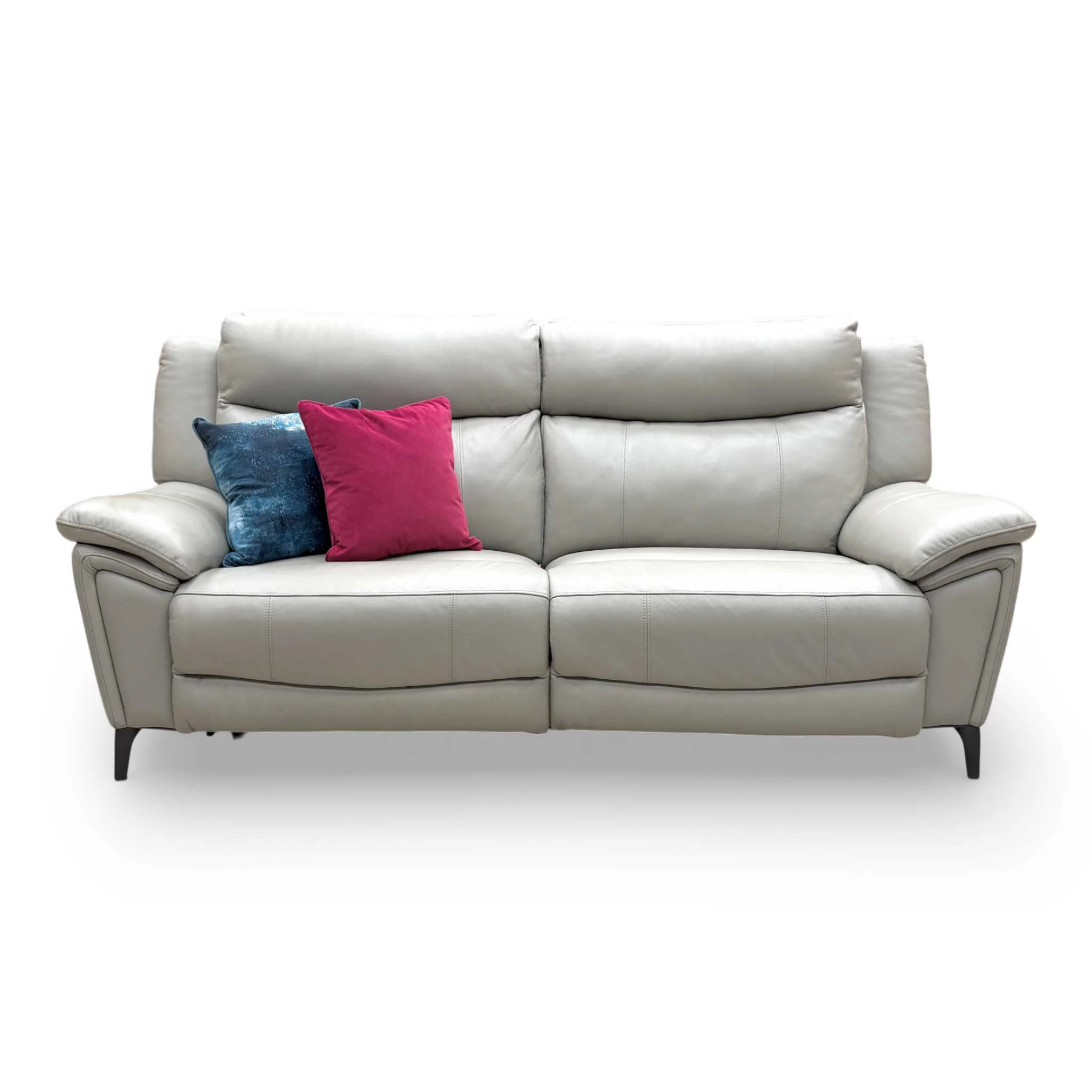 ‘Panache’ Lead Grey Cat-40/31 Leather 3 Seater Power Recliner Sofa - Image 4