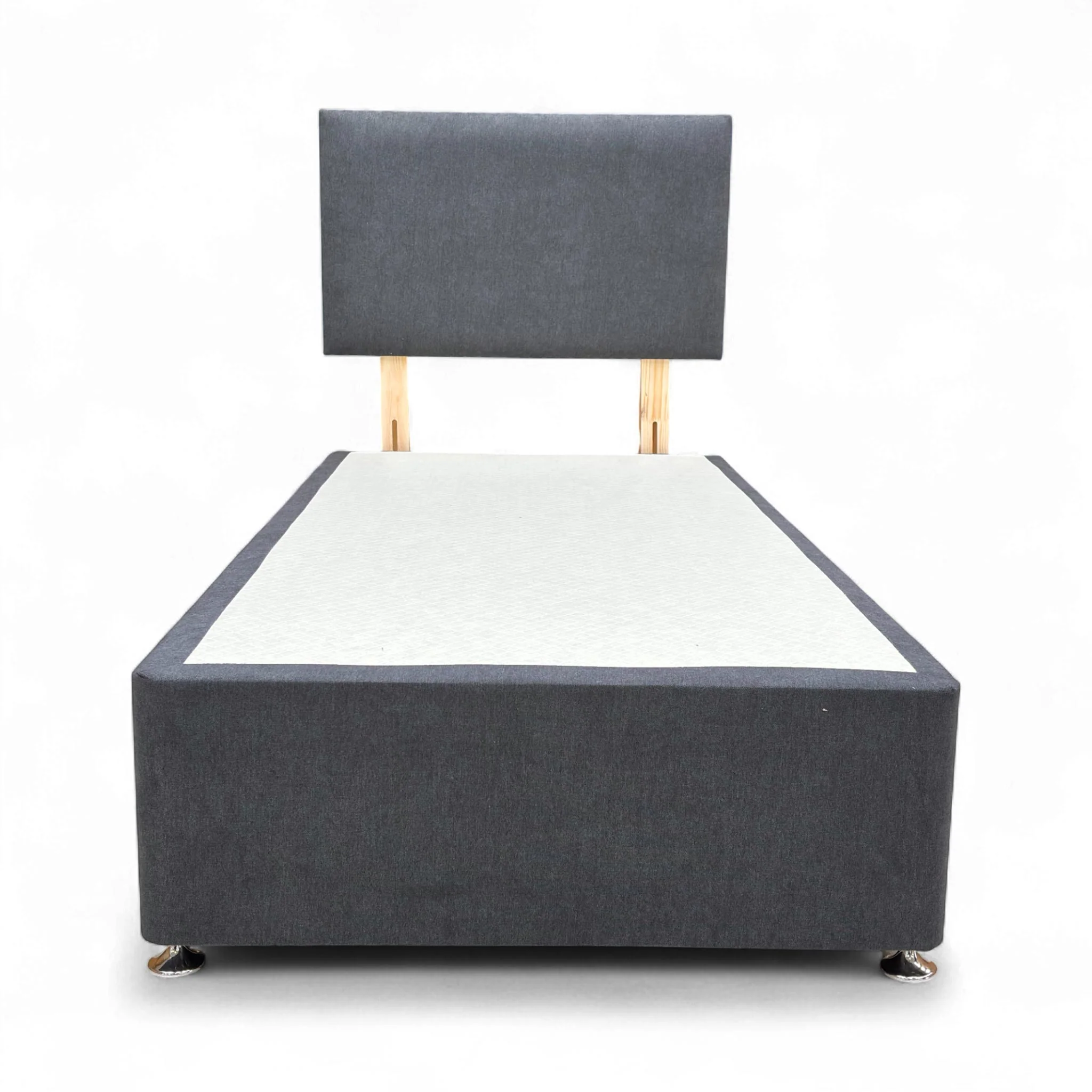 ‘Roma’ Venice Carbon Velvet Headboard + 2 Draw Divan Base - Single - Image 4