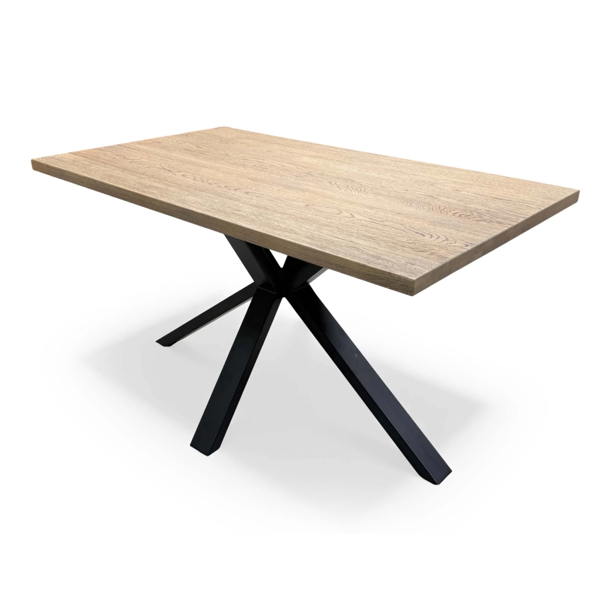 'Saturn' Solid Oak Compact 135cm Fixed Dining Table - Image 6