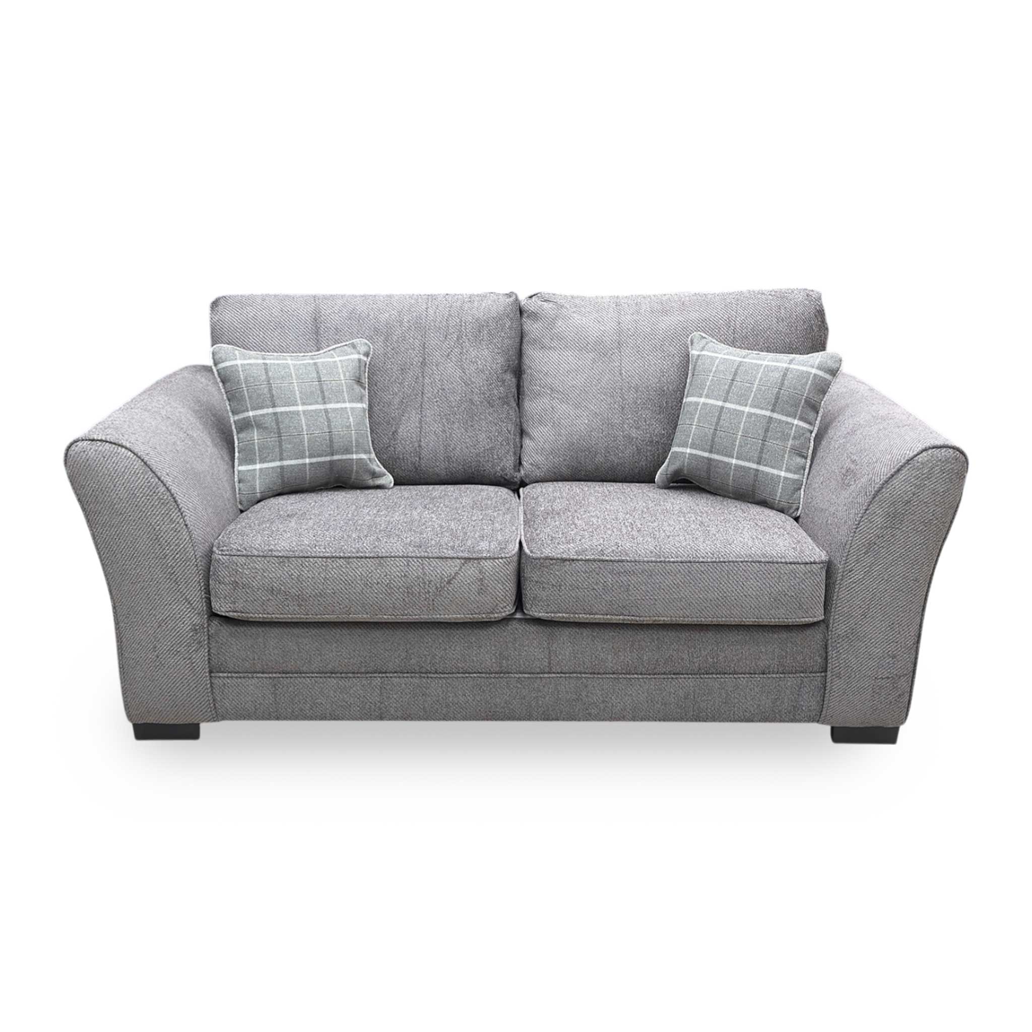 ‘Sophie’ Sultan Dark Grey Woven Fabric 2 Seater Sofa bed - Image 6