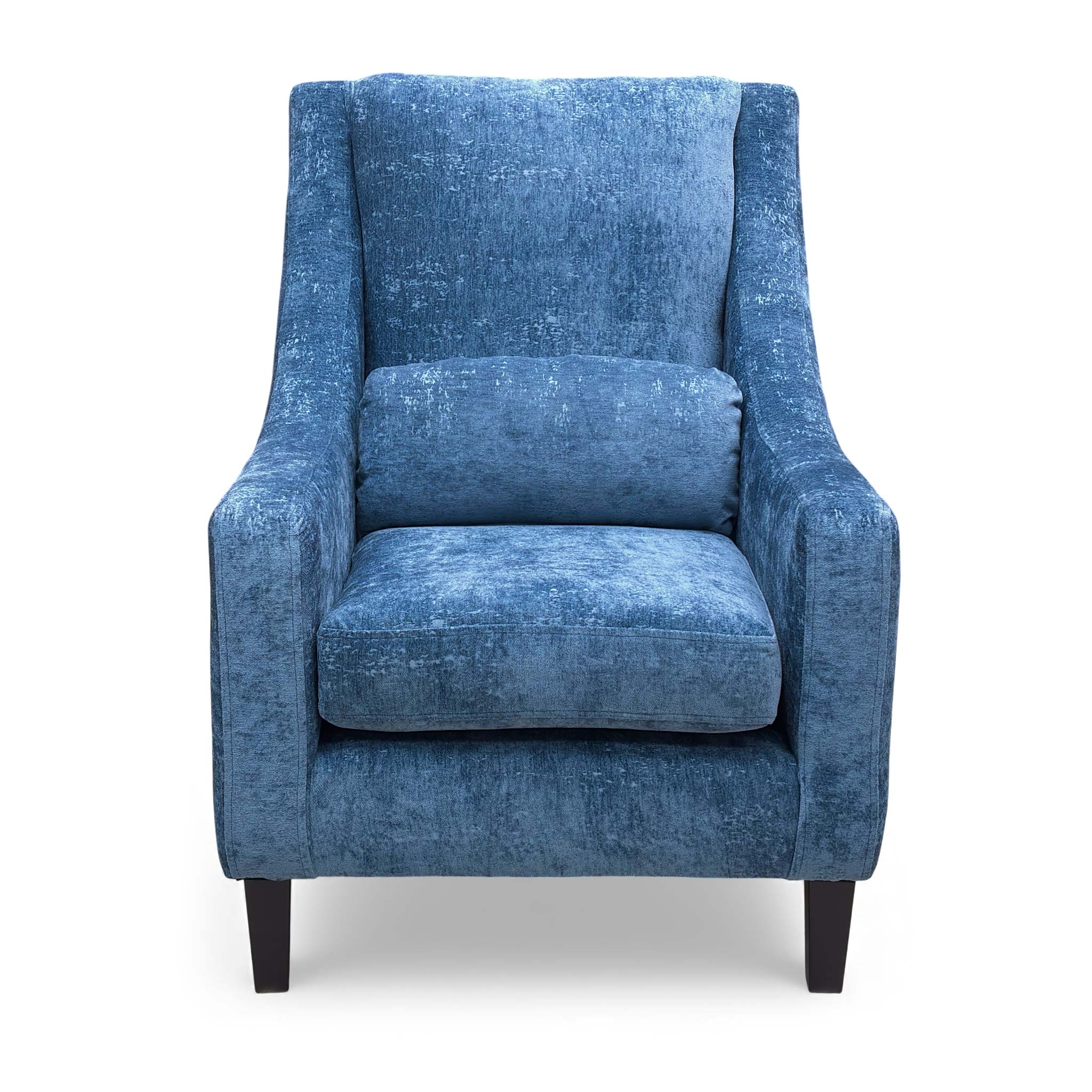 ‘Stella' Marine Blue Meridian Chenille Fabric Accent Chair - Image 4