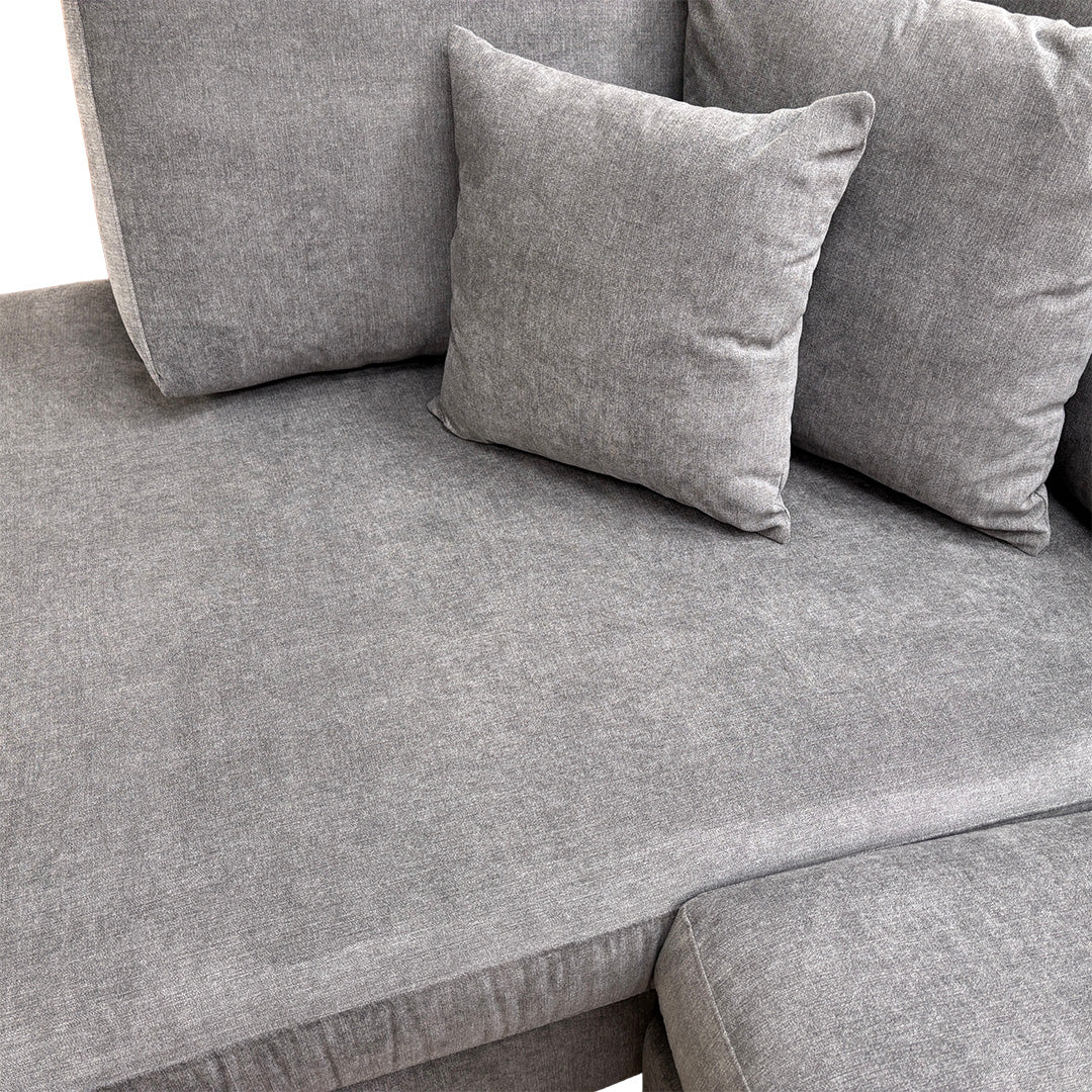 ‘Stratus’ Graphite Gracelands Fabric Left Hand Facing Corner Chaise Sofa - Image 5