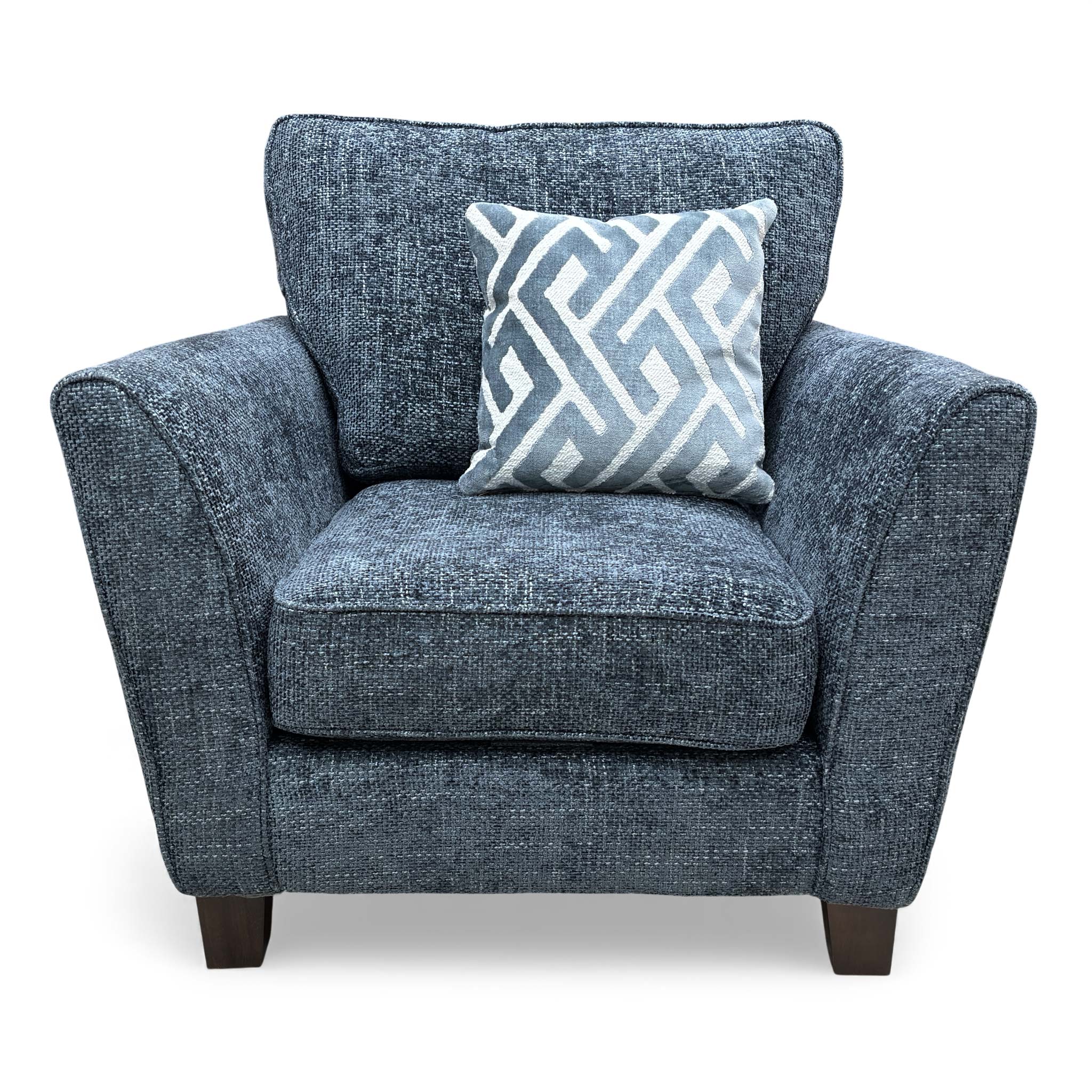 ‘Tabitha’ Navy Blue Woven Fabric Chair - Image 4