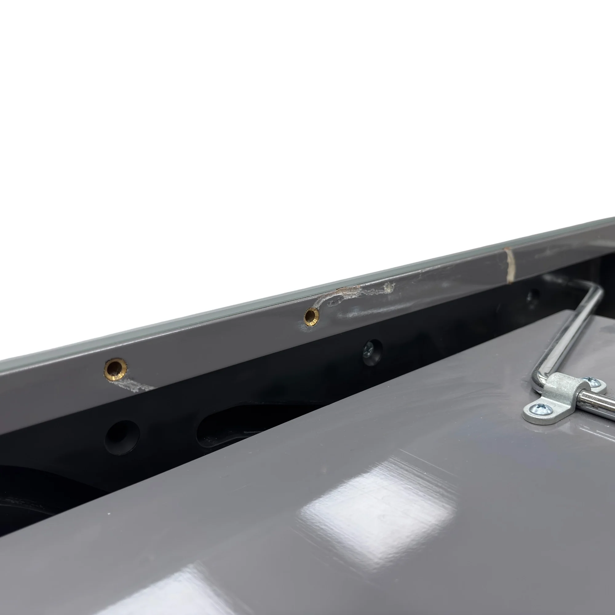 ‘Tokyo’ High-gloss Grey Tempered Glass 160cm Large Extending Dining Table - Image 11
