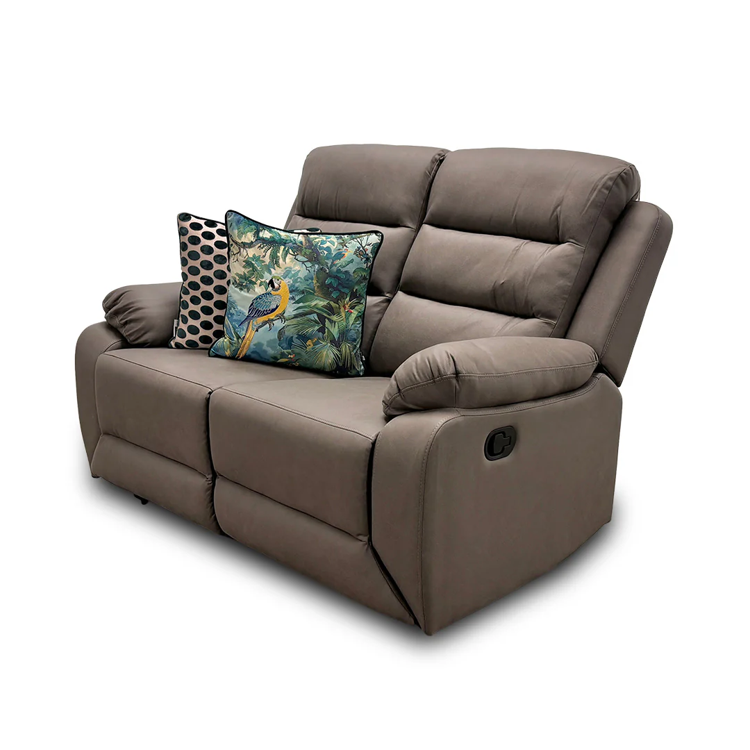 ‘Trinity’ Manual Recliner Grey Soft Endurance Fabric 2 Seater Sofa - Image 8